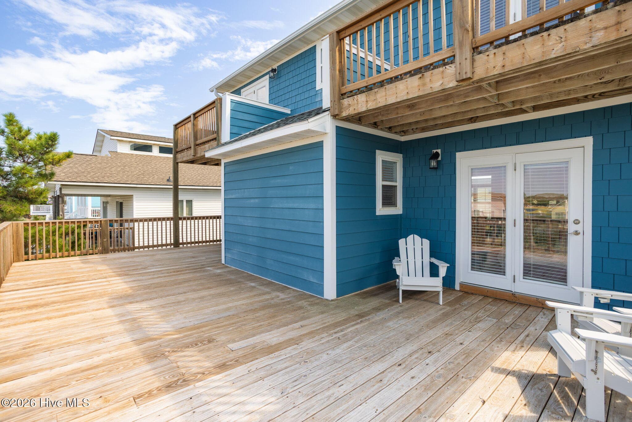 Covered rear deck - 2330 W Beach Drive, Oak Island, NC 28465