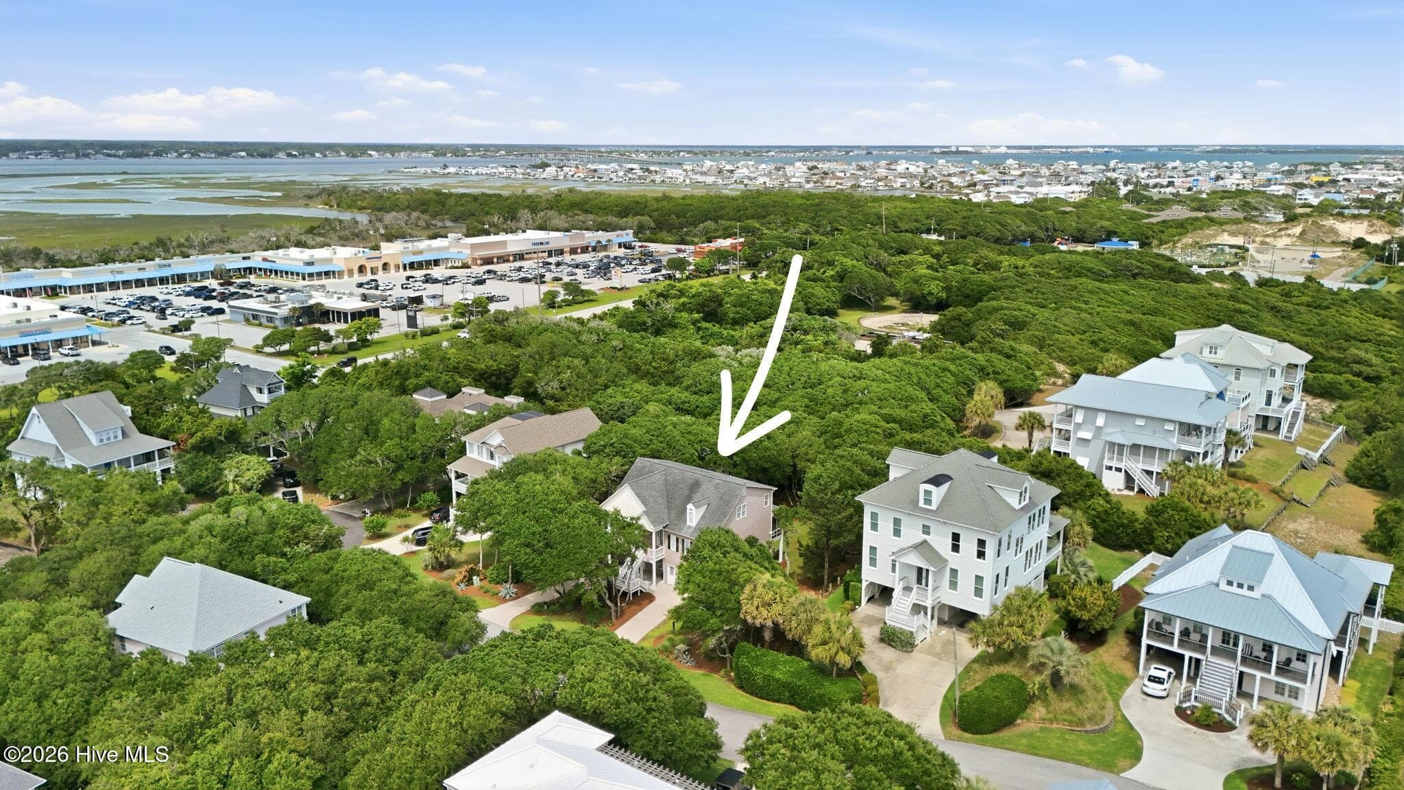 Talford Drive looking towards Food Lion shopping center and Atlantic Beach bridge - 104 Talford Drive, Atlantic Beach, NC 28512