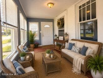Enclosed front porch, virtually staged - 517 W North Street W, Ahoskie, NC 27910