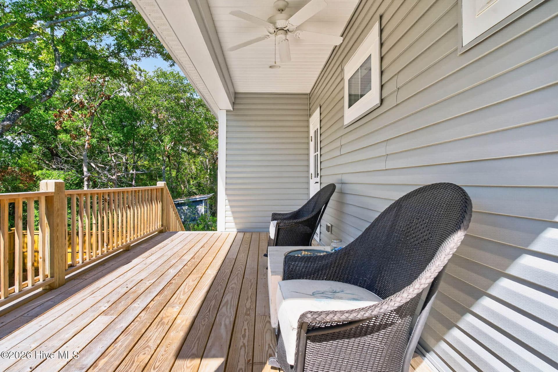 Large covered back porch - 101 SE 14th Street, Oak Island, NC 28465