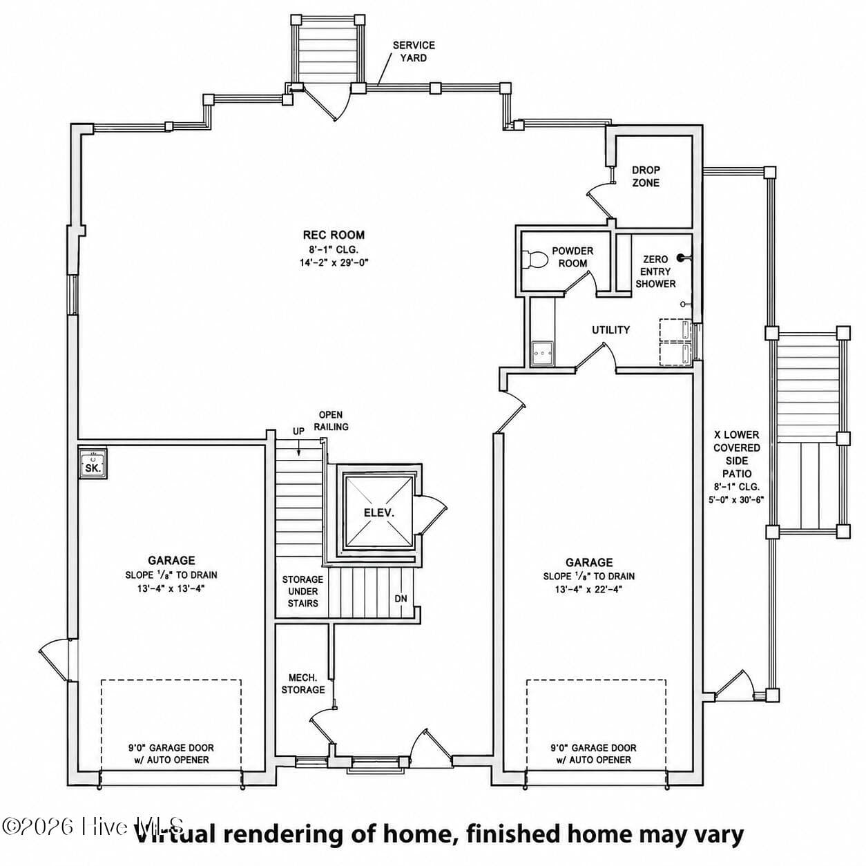 AI rendering based on plans - ground floor plan - 664 Augustine Avenue SW, Supply, NC 28462
