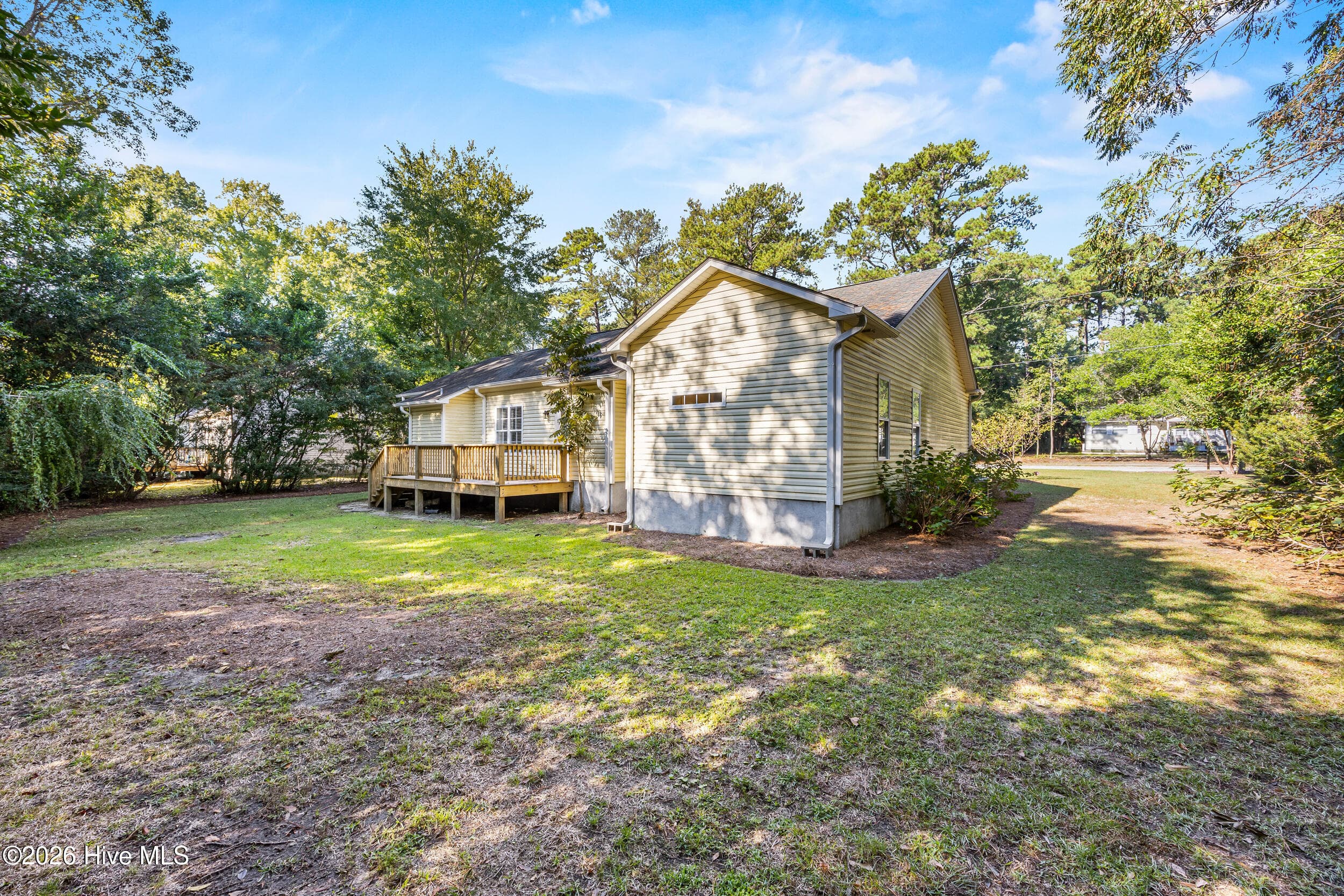 Back of house with new deck! - 537 Bonham Avenue, Wilmington, NC 28403