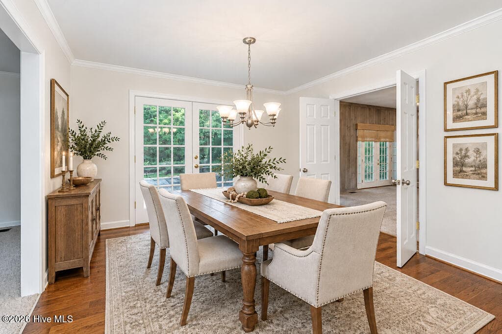 Dining room virtually staged - 828 Chatham Road, Rockingham, NC 28379