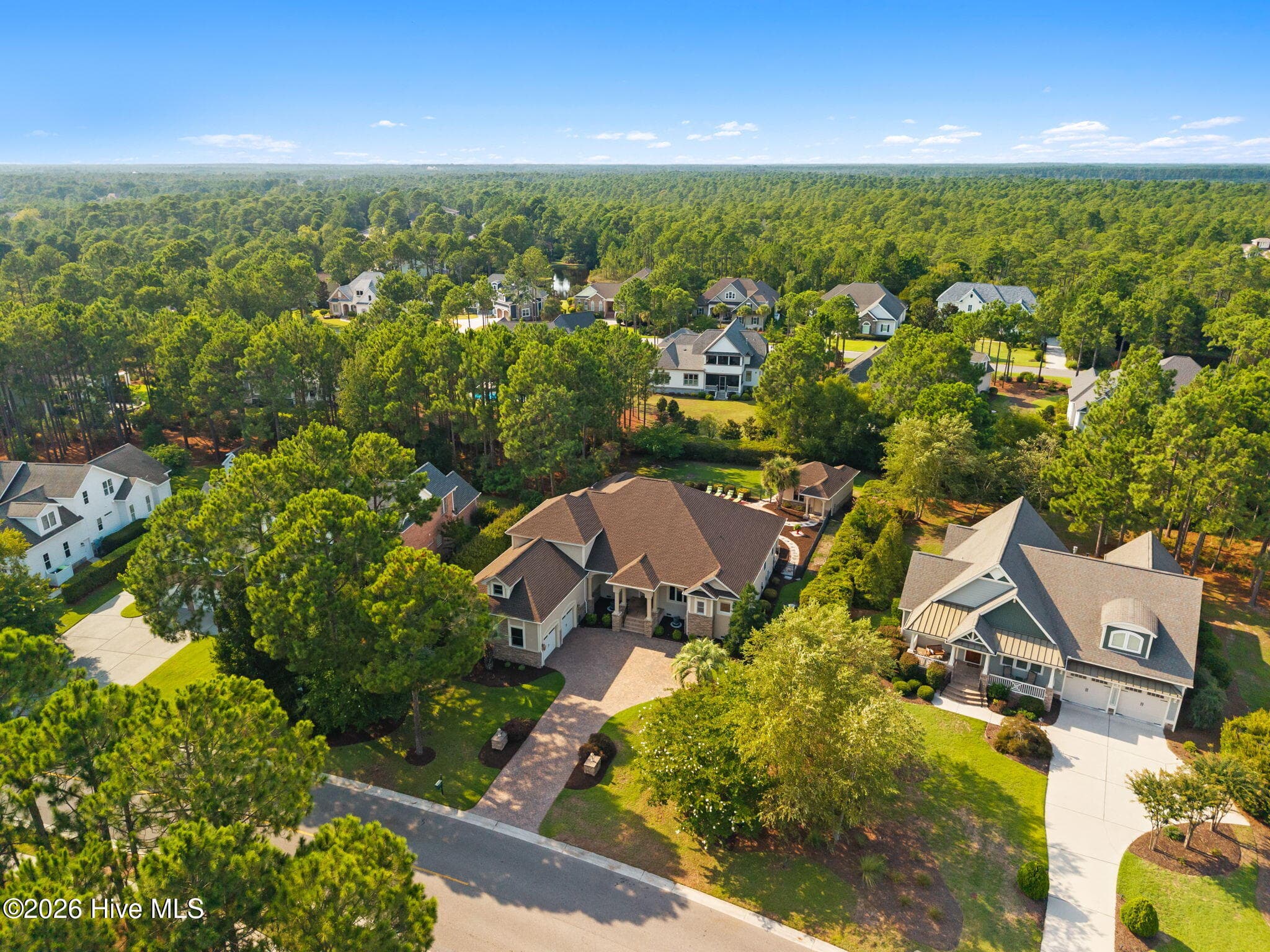 Front aerial - 3858 Ridge Crest Drive, Southport, NC 28461