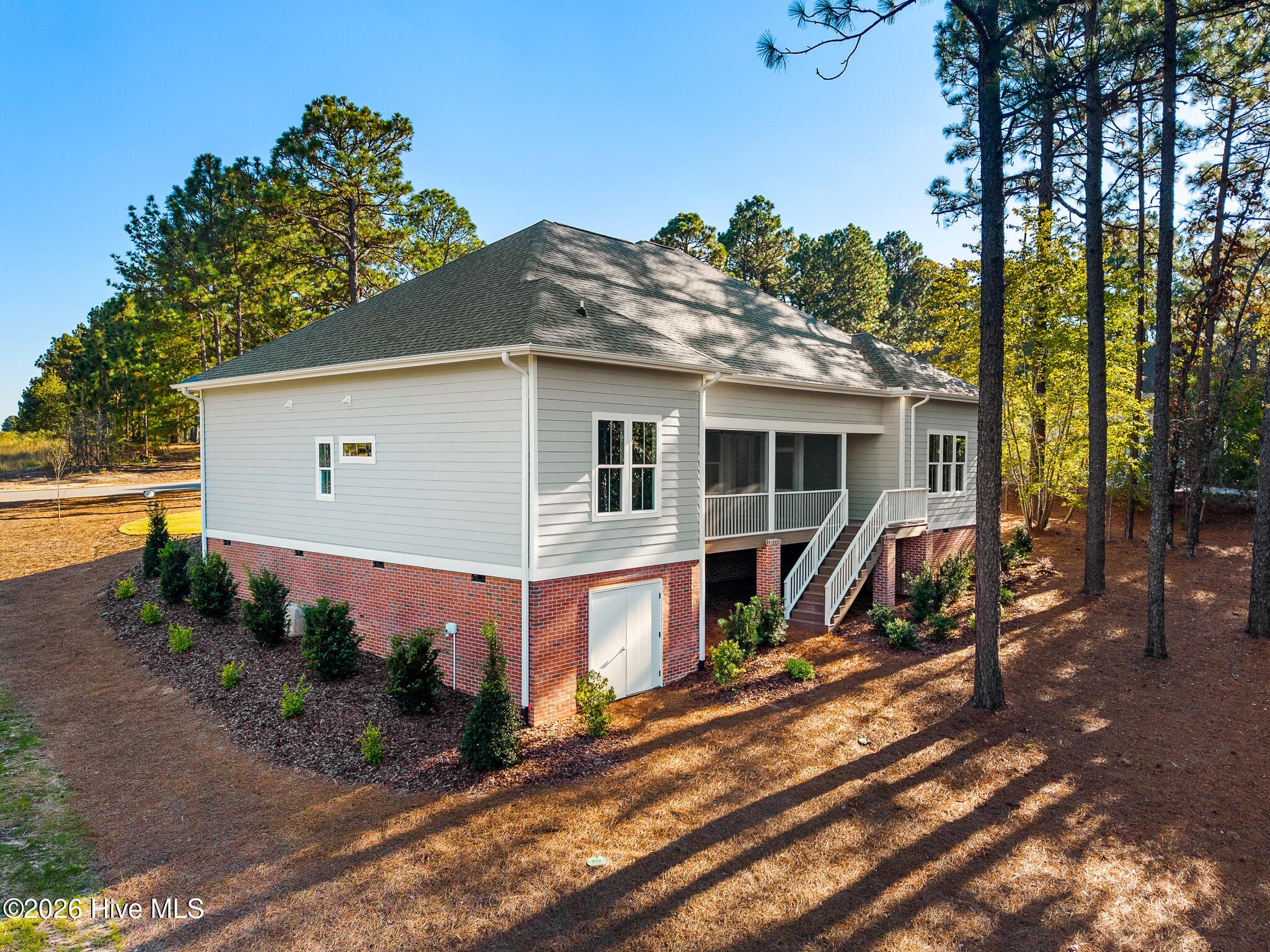 Rear Right Corner Elevation - 26 Kilbride Drive, Pinehurst, NC 28374