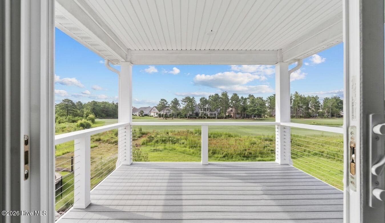 Upstairs covered deck overlooking Golf course - 2359 Weeping Birch Road NE, Leland, NC 28451