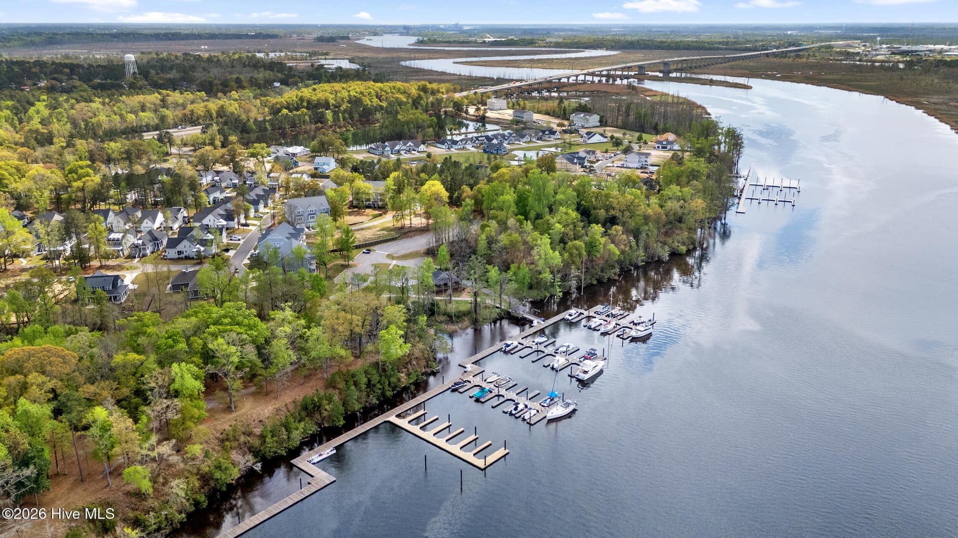 Waterfront Aerial - 615 Jenoa Drive, Castle Hayne, NC 28429