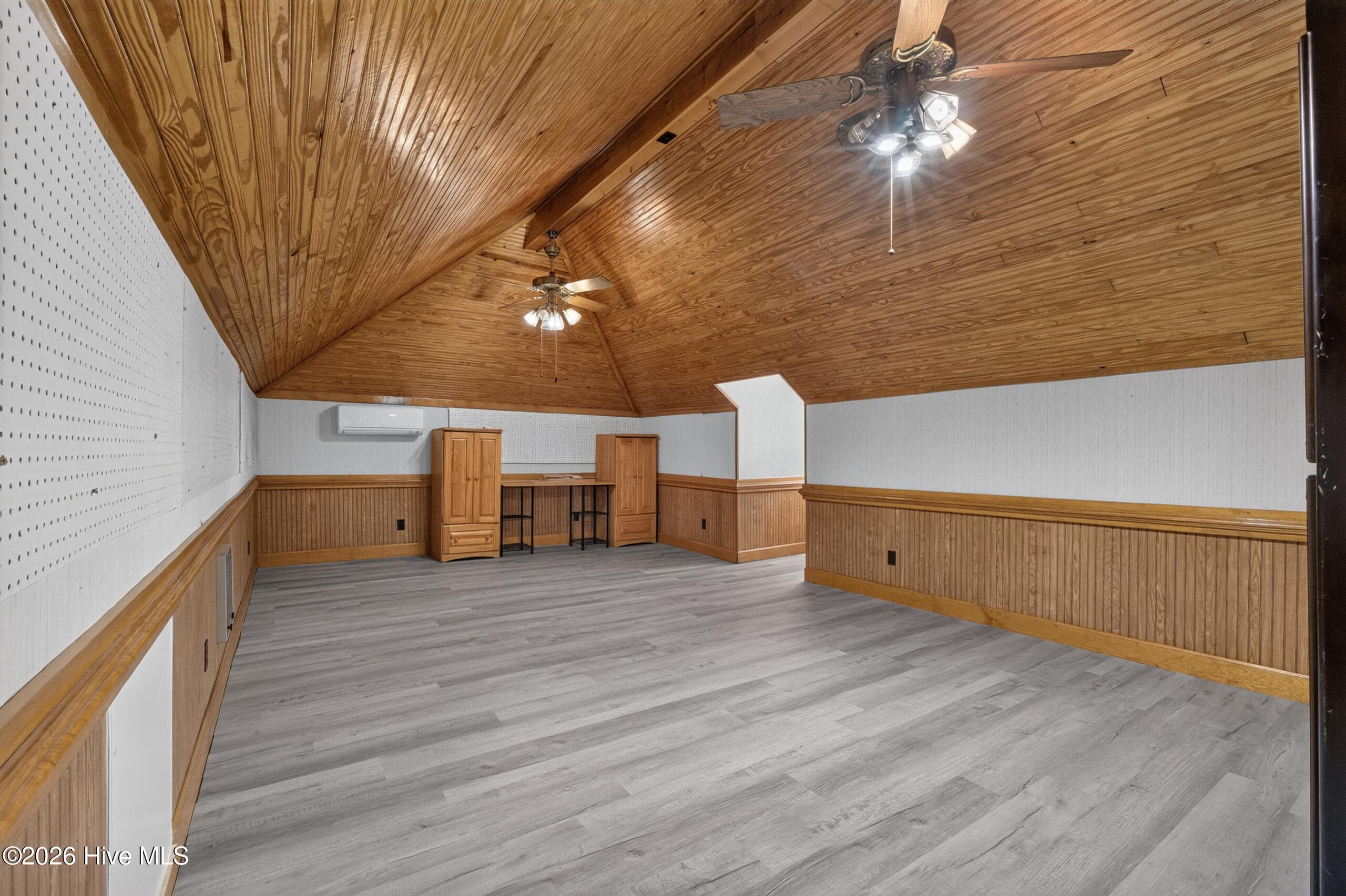 The Hobby Room - features cathedral ceiling and lined by stained bead board - Heated/ cooled, also has separate wall unit heat pump - 10 Fox Creek Drive, North Augusta, SC 29860