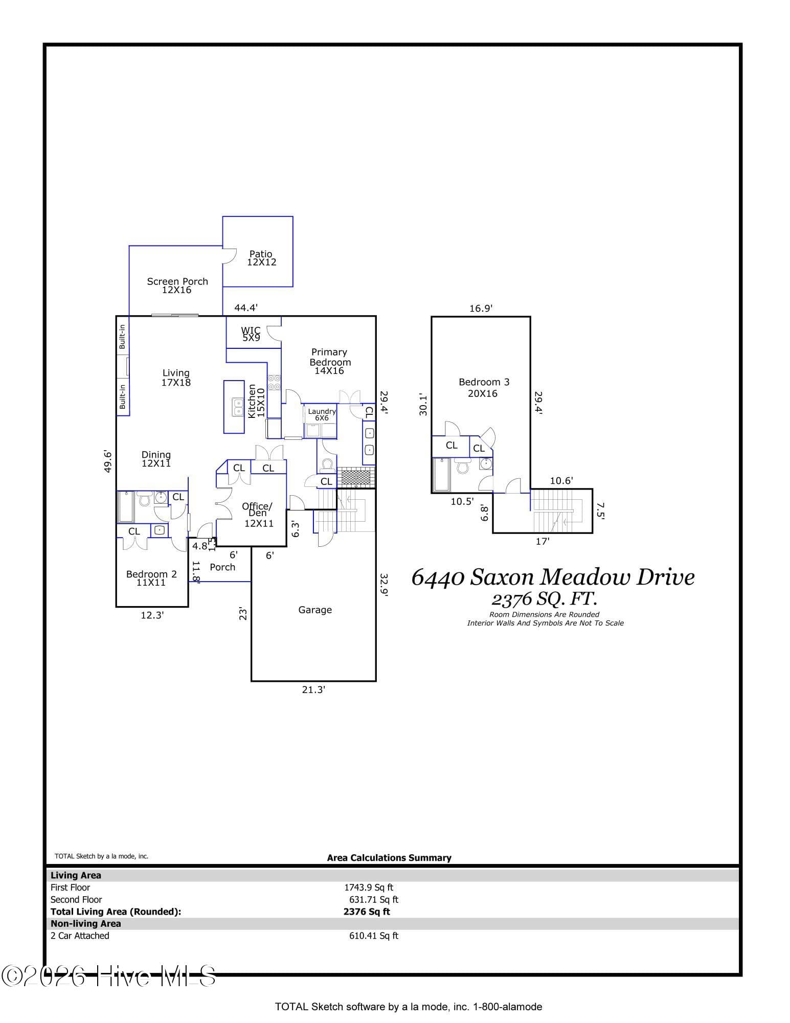 Single Family Residence at 6440 Saxon Meadow Drive, Leland, NC 28451, photo 74 of 109