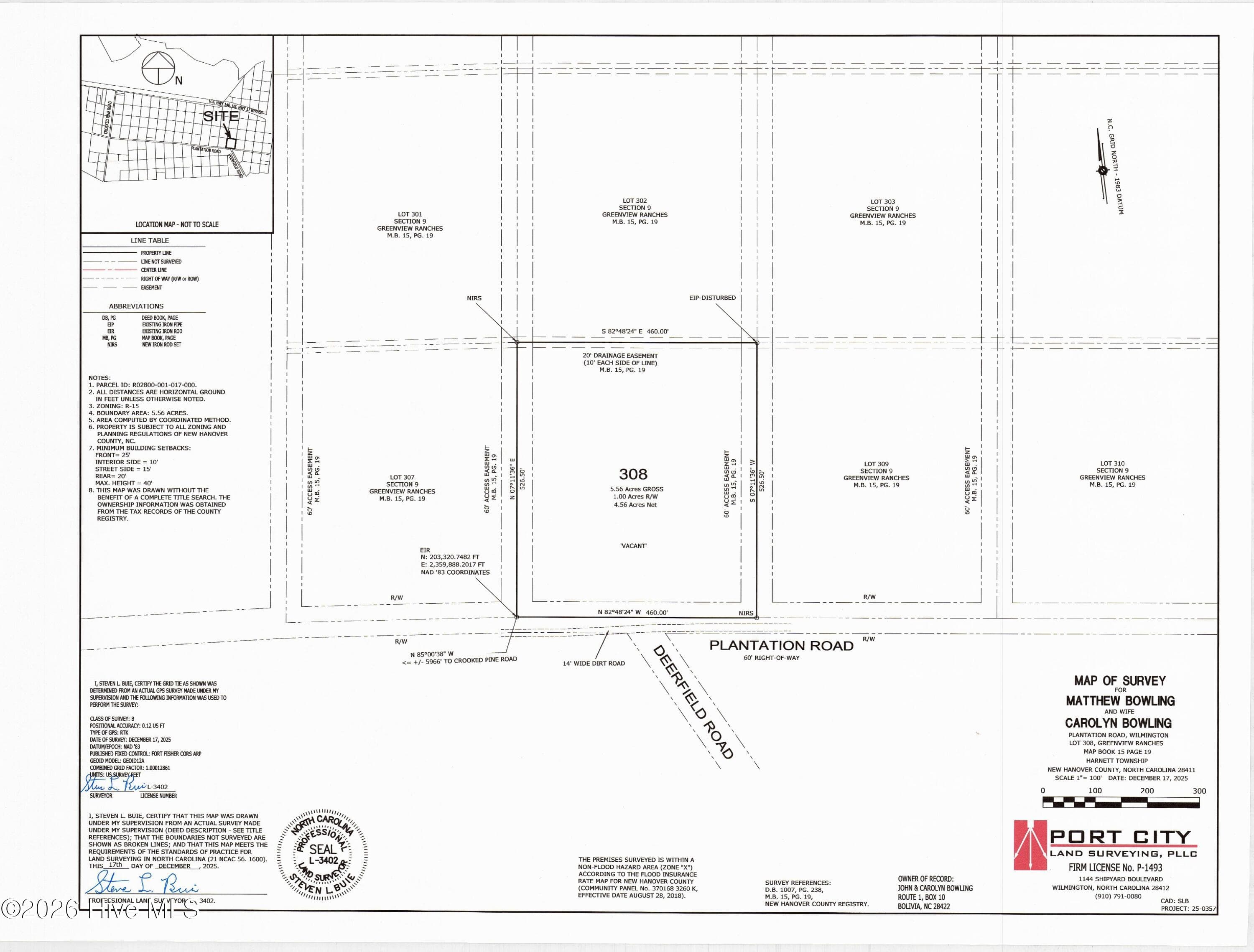 Undeveloped at 308 Plantation Road, Wilmington, NC 28411, photo 3 of 3