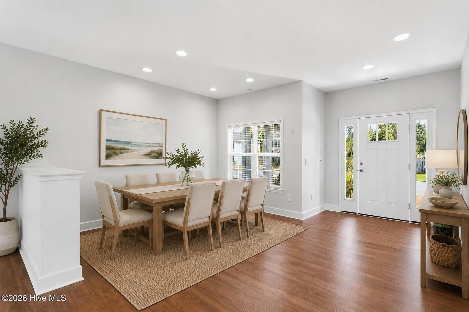 formal dining area virtually staged - 447 Avendale Drive, Rocky Point, NC 28457