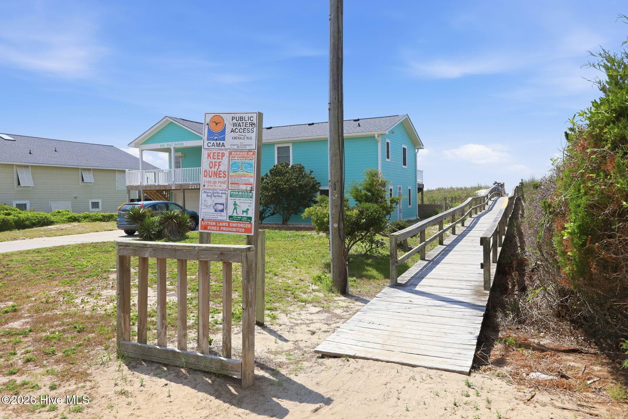 Beach access across the street - 2302 Emerald Drive, Emerald Isle, NC 28594