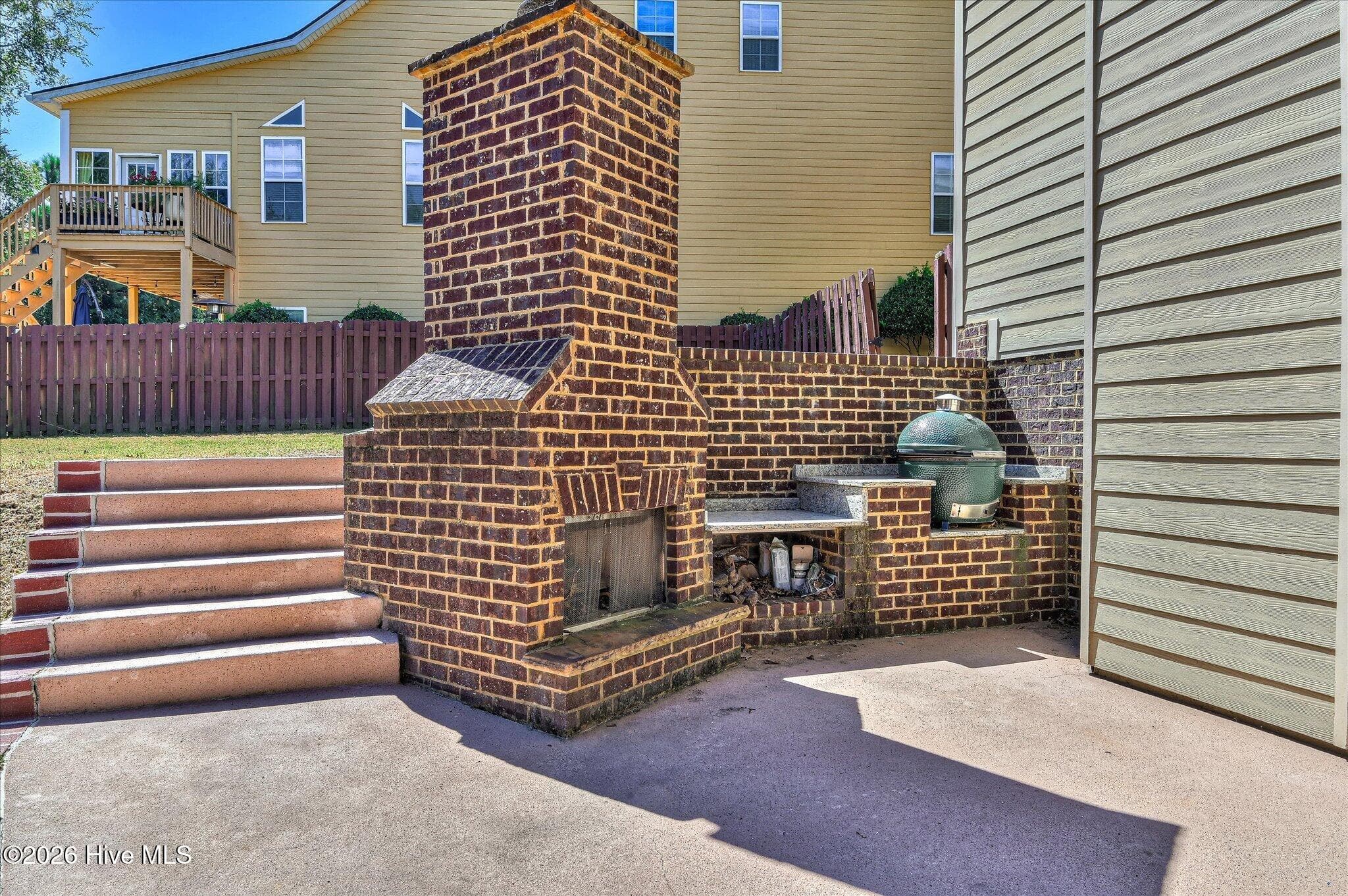 OUTDOOR FIREPLACE & GRILL STATION - 552 Oconee Circle, Evans, GA 30809