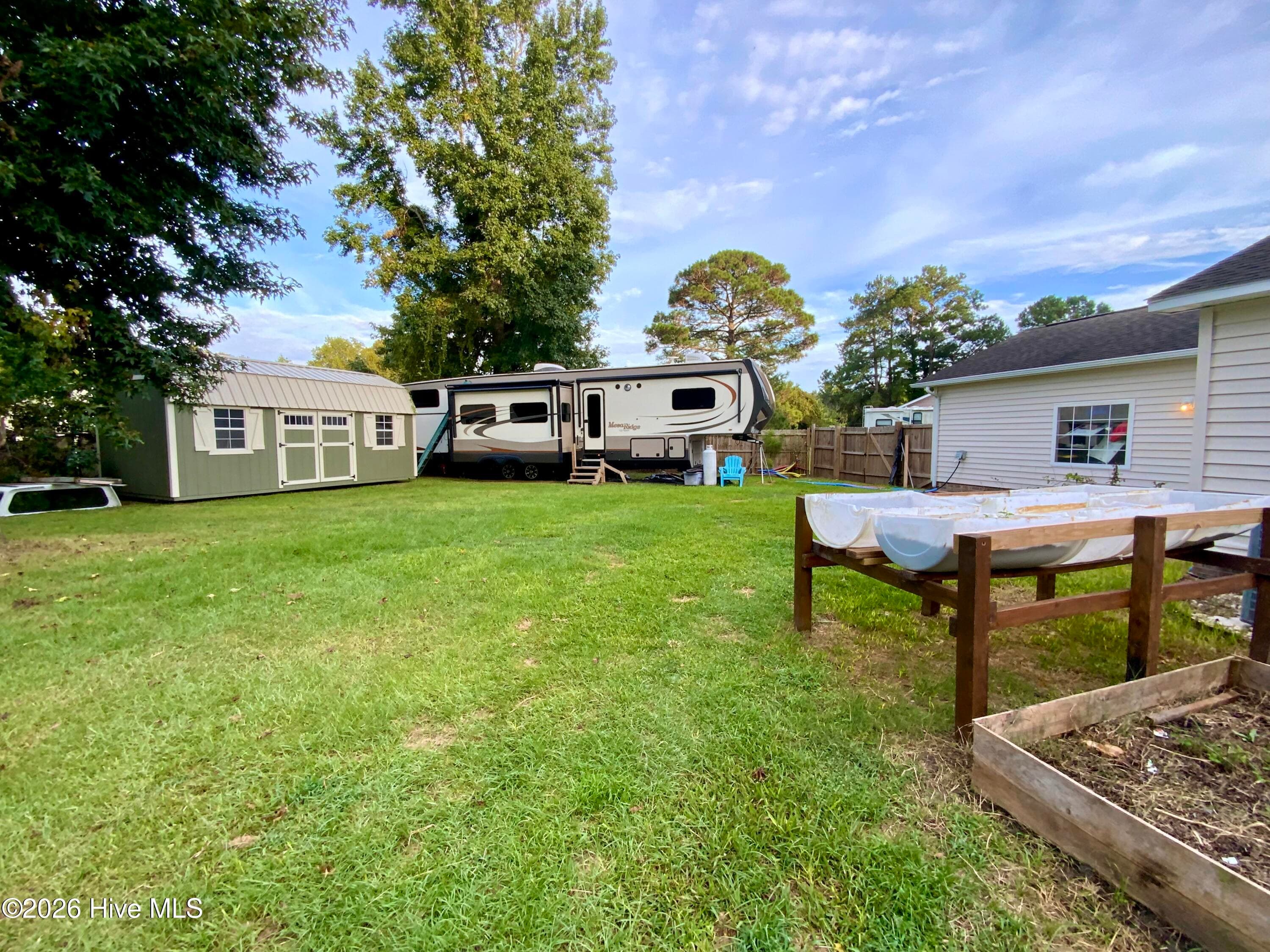 RV electric hookup; shed. - 102 Donna Court, Hubert, NC 28539