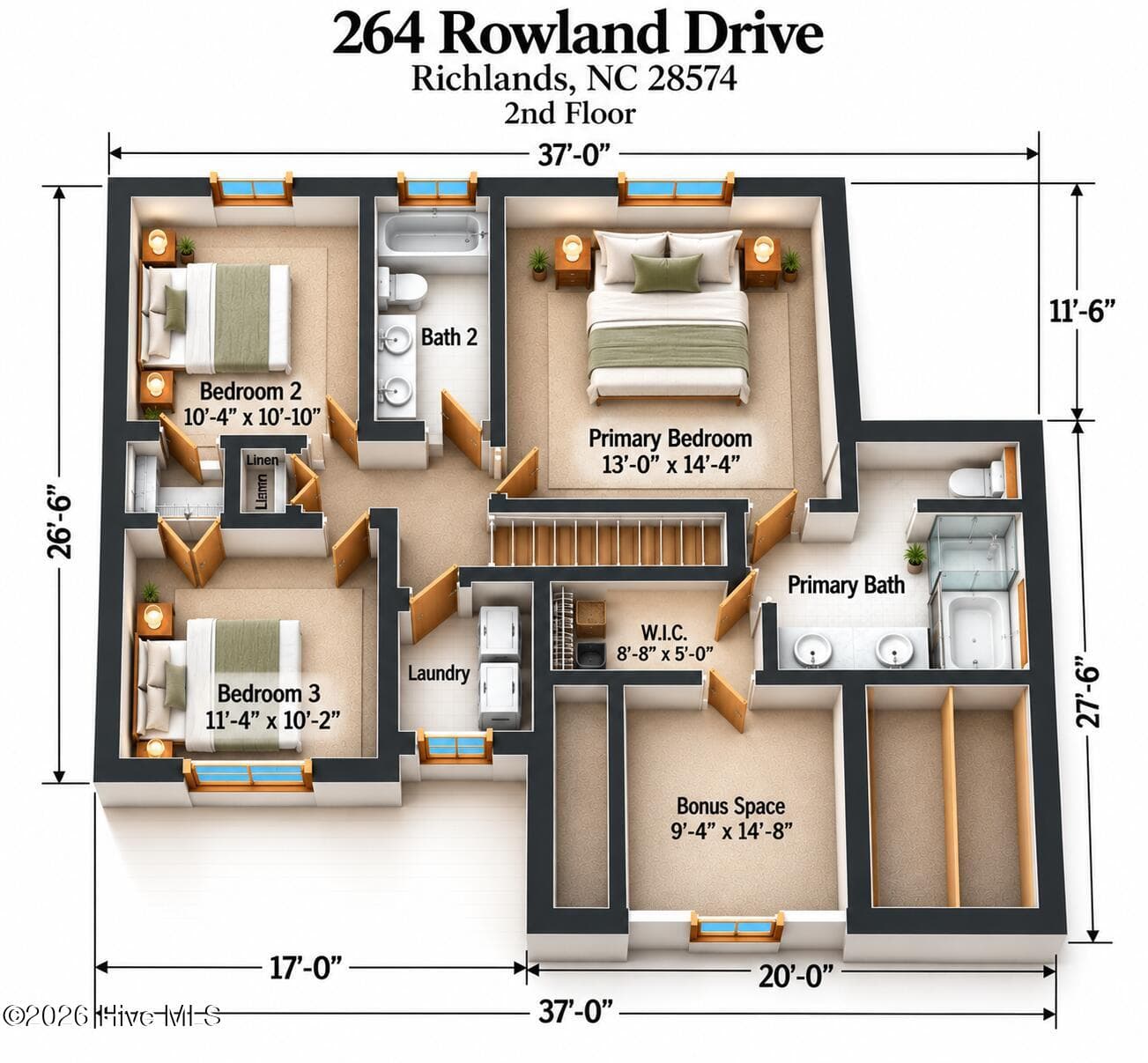 Single Family Residence at 264 Rowland Drive, Richlands, NC 28574, photo 50 of 51