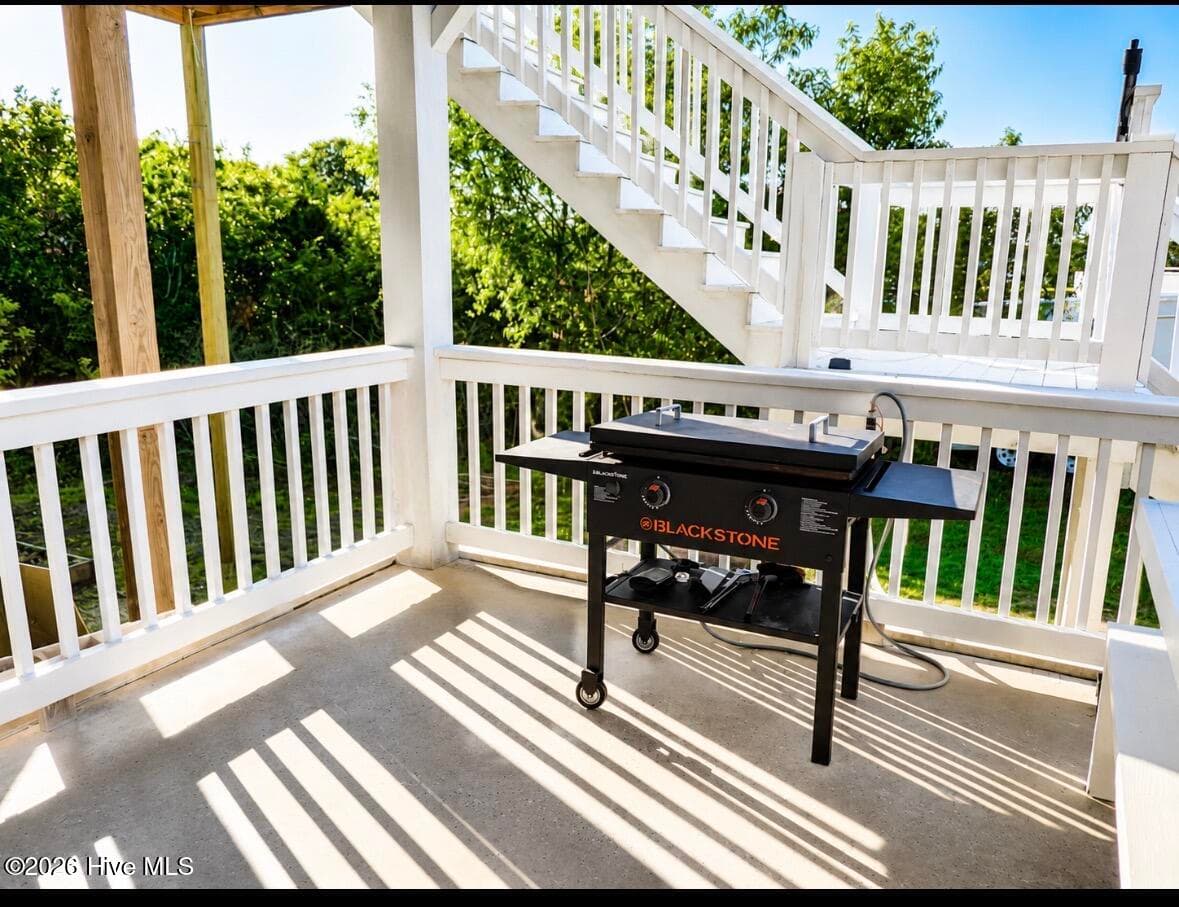 Covered area for outdoor dining - 7120 Canal Drive, Emerald Isle, NC 28594