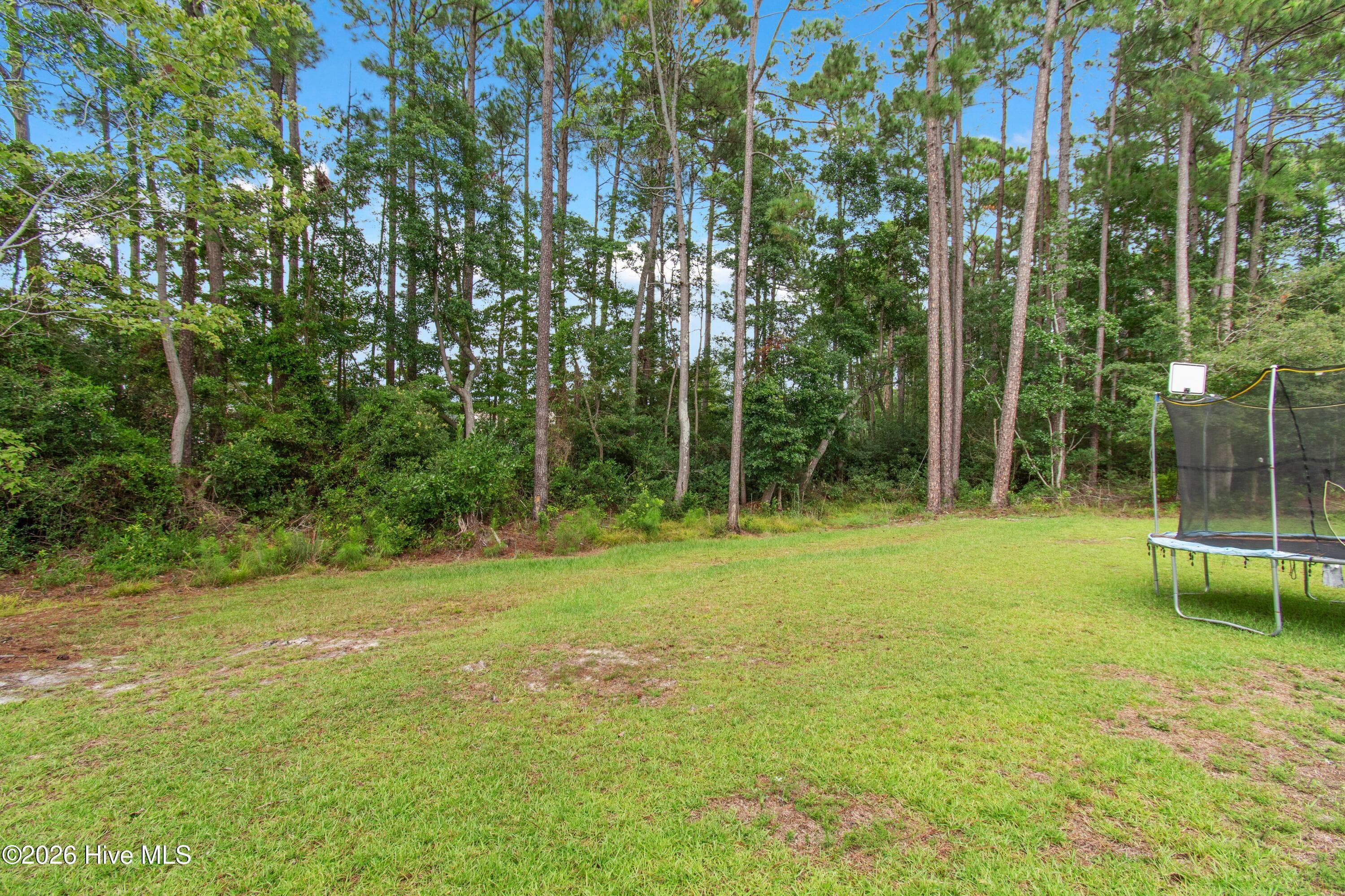 The wooded backyard provides a private feel. - 709 E Pipers Glen, Shallotte, NC 28470