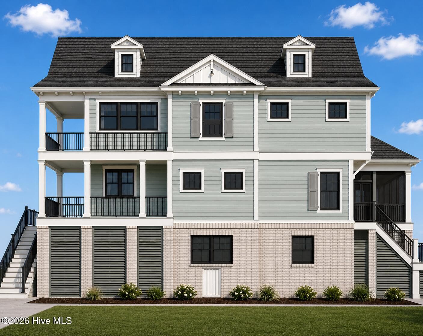 AI rendering based on plans - East Side view - 664 Augustine Avenue SW, Supply, NC 28462