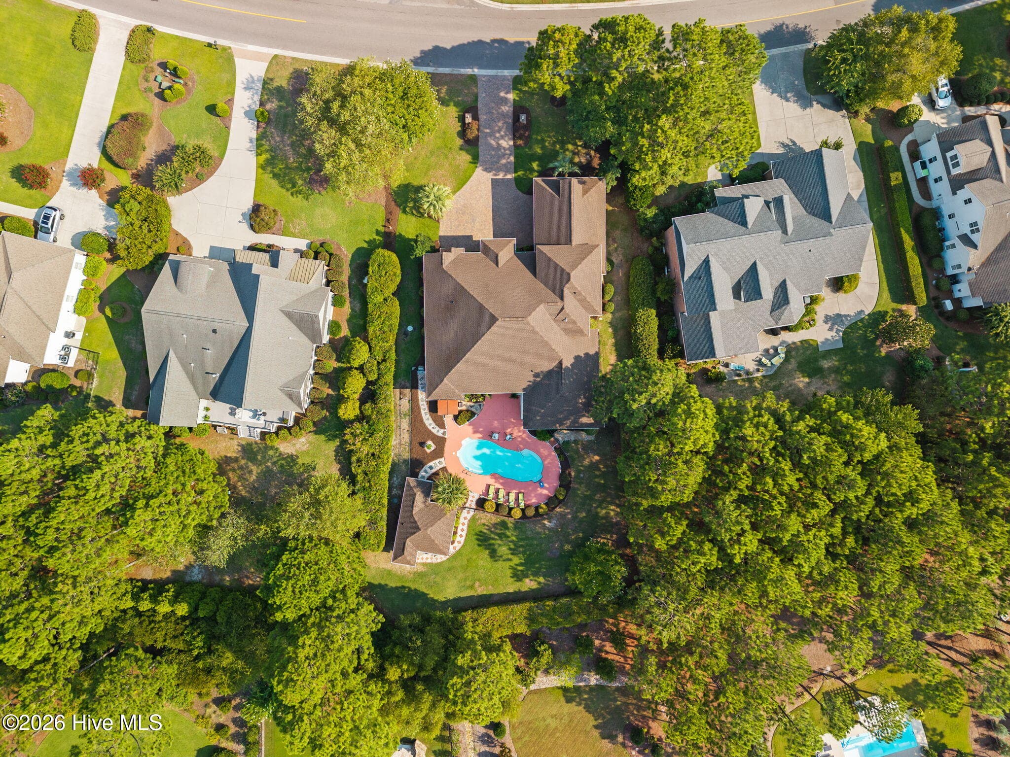 Aerial view - 3858 Ridge Crest Drive, Southport, NC 28461