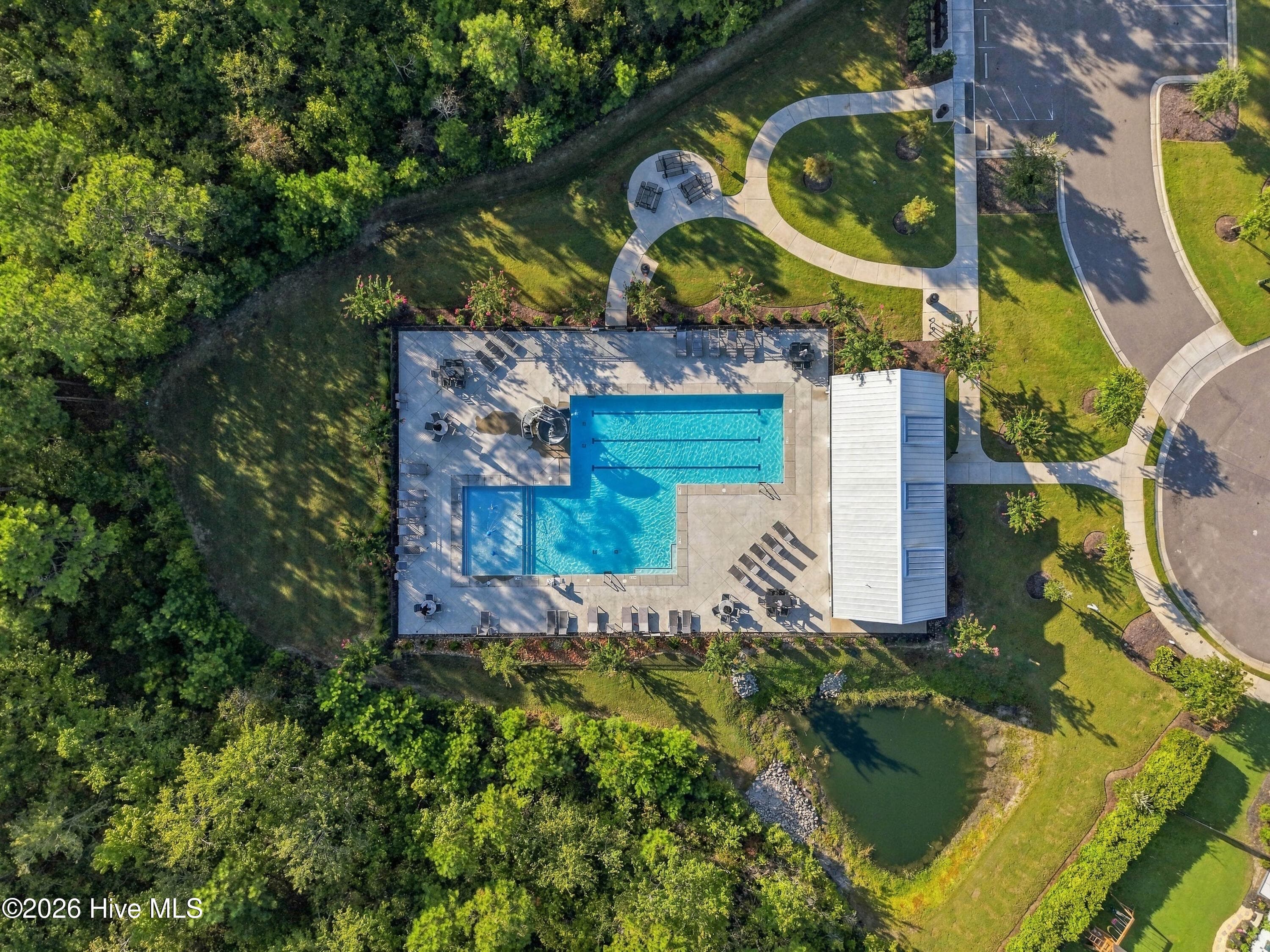Community Pool Aerial - 11 Lemongrass Court, Hampstead, NC 28443
