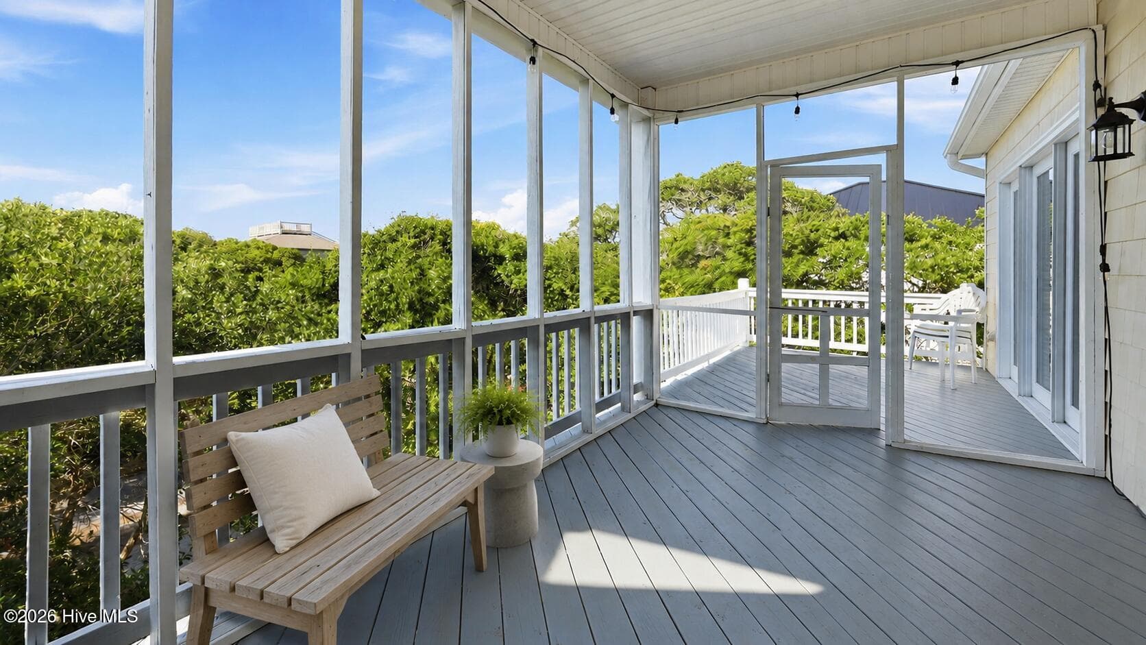 Screened Porch facing sound side. - 1103 Timber Trail, Emerald Isle, NC 28594