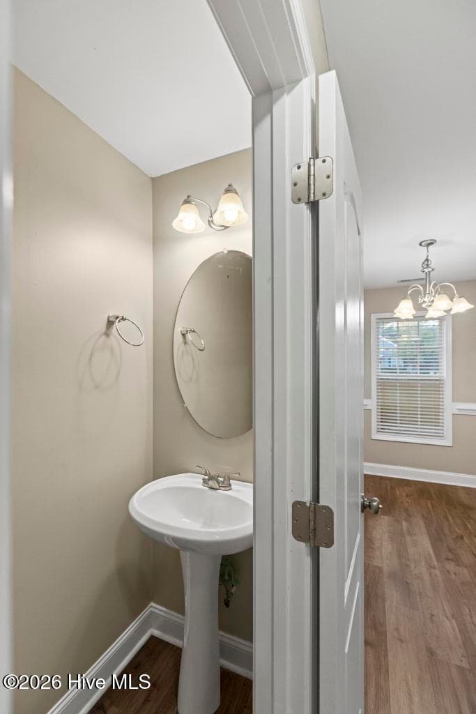 Downstairs Half Bath - 208 Gelynda Court, Holly Ridge, NC 28445