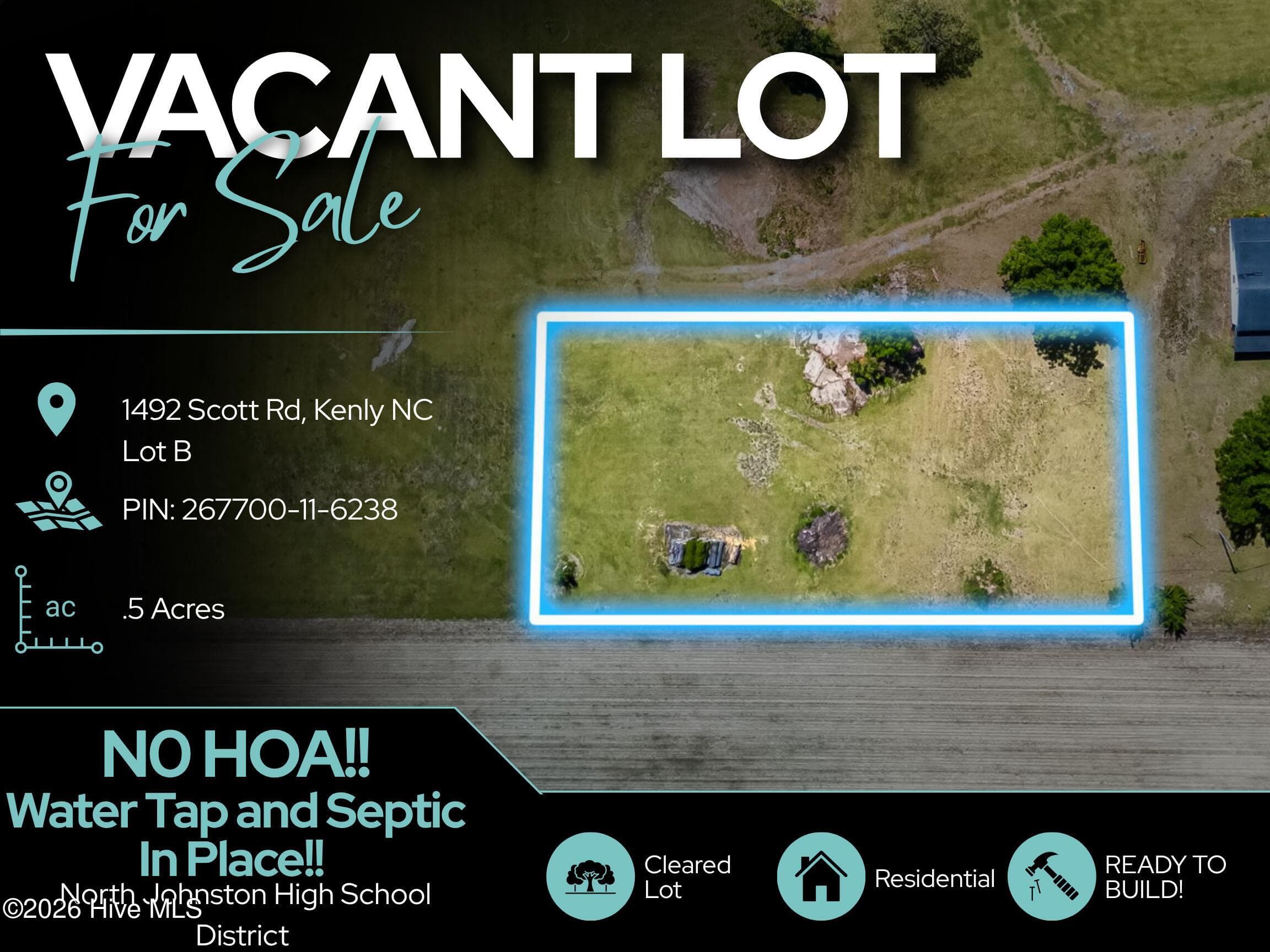 Residential Lot at 1492 B Scott Road, Kenly, NC 27542, photo 2 of 5