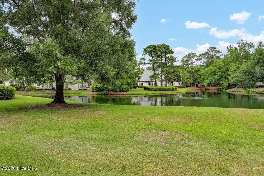Pond view from rear courtyard - 1609 Dijon Drive, Wilmington, NC 28405
