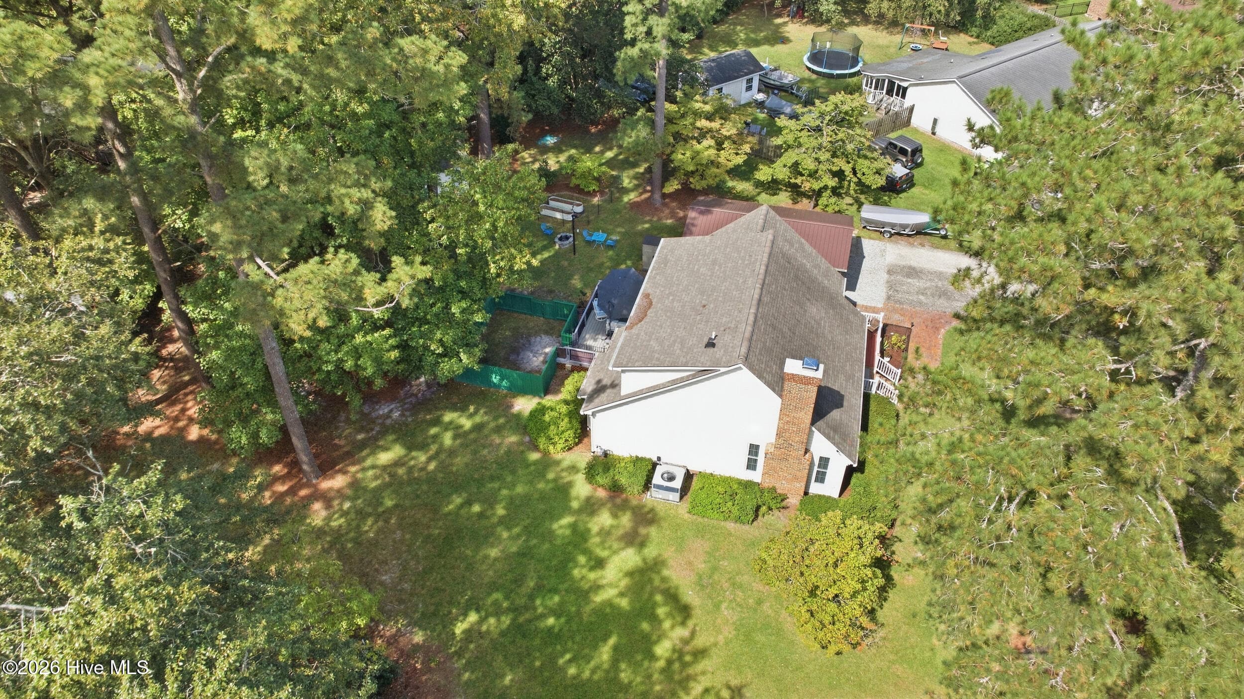 Aerial View - 3308 Hunt Master Road, Trent Woods, NC 28562