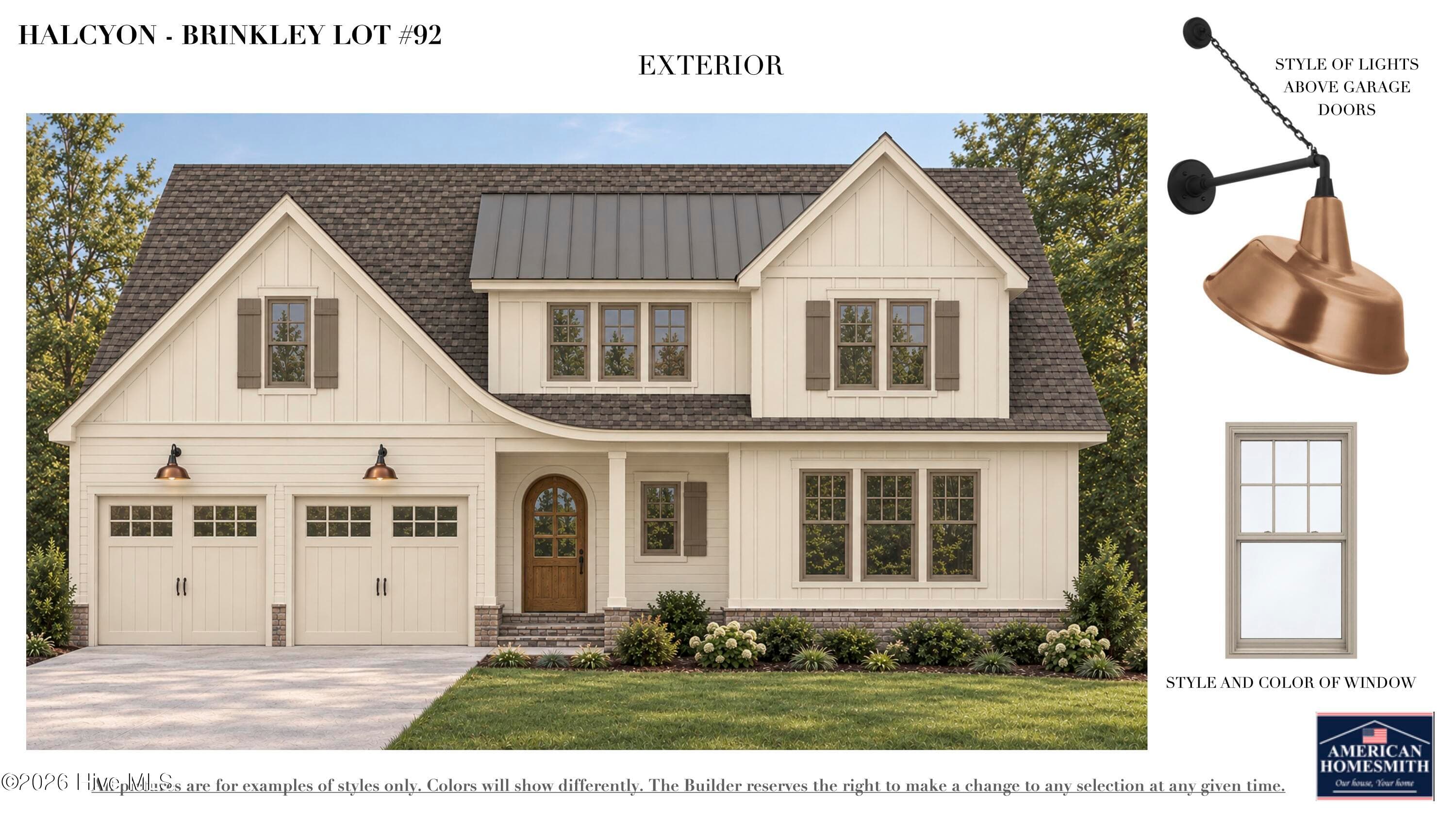 All pictures are for examples of styles only. Colors will show differently. The Builder reserves the right to make a change to any selection at any given time - 58 Delphi Trace, Hampstead, NC 28443