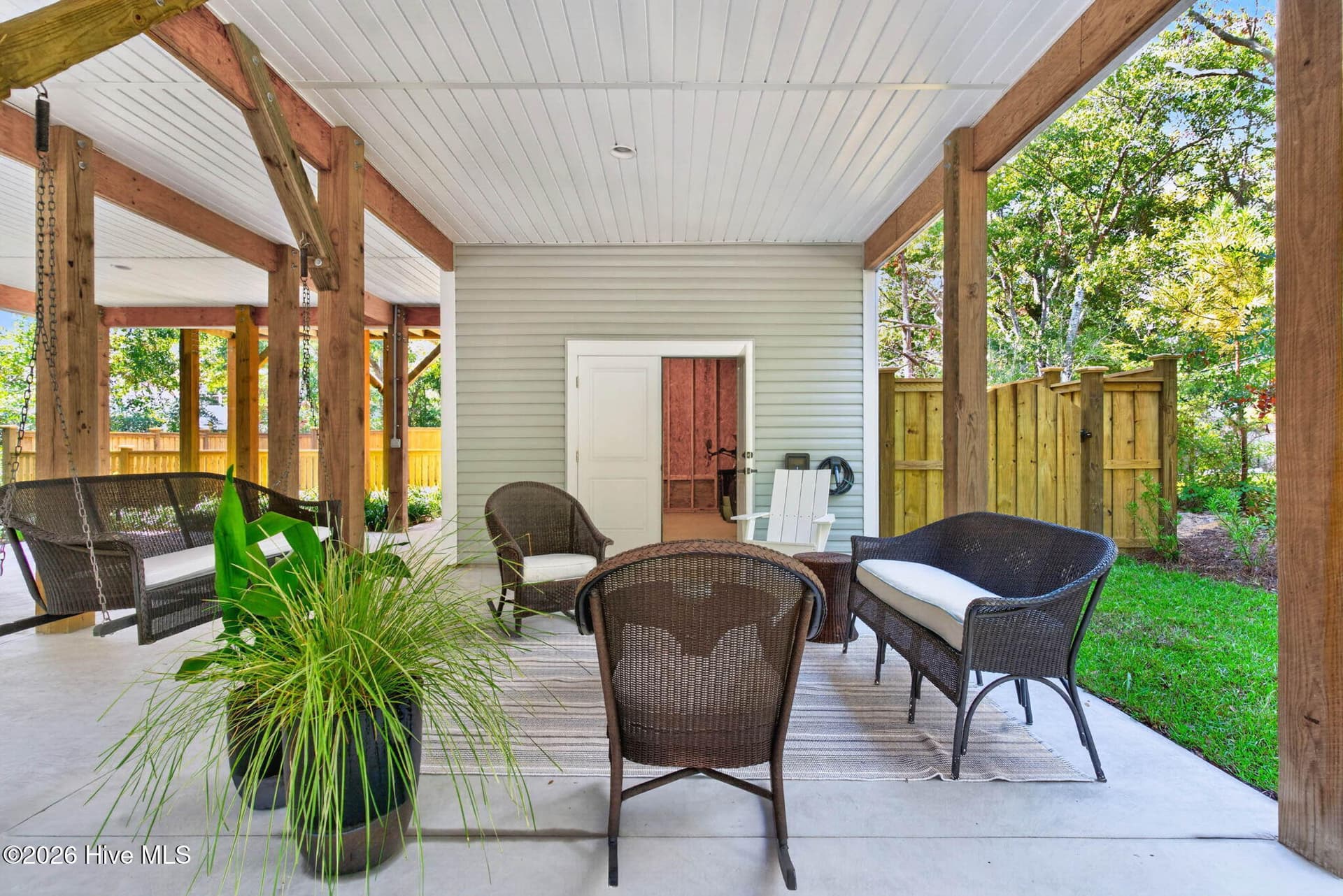 Outdoor living area underneath. - 101 SE 14th Street, Oak Island, NC 28465
