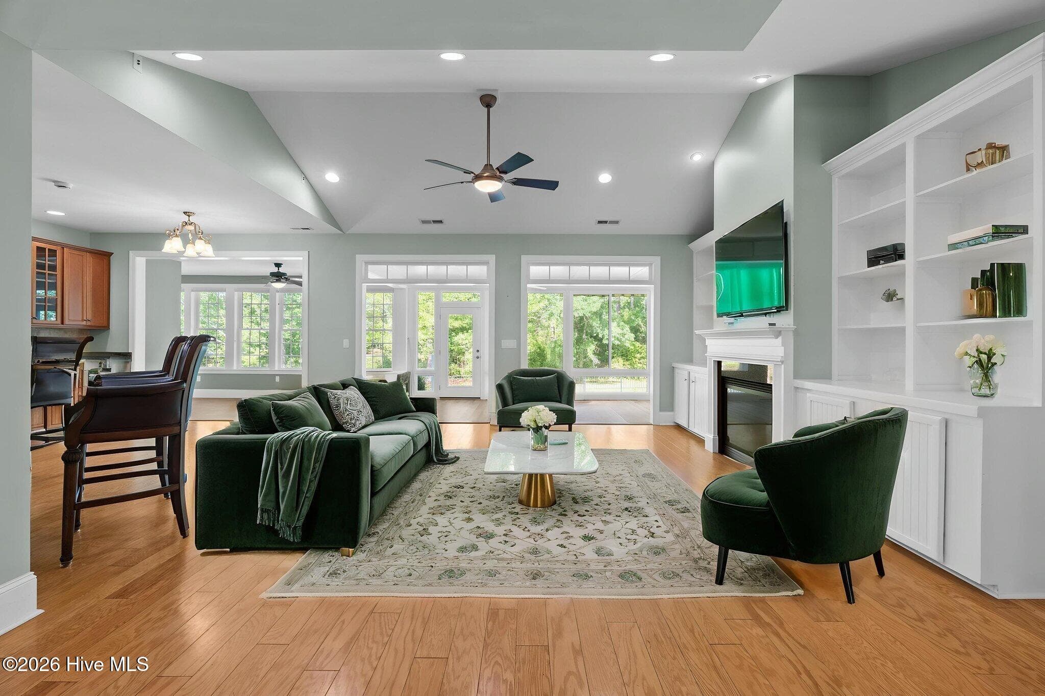 Great Room with AI Generated Furniture - 461 Springwood Drive SE, Bolivia, NC 28422