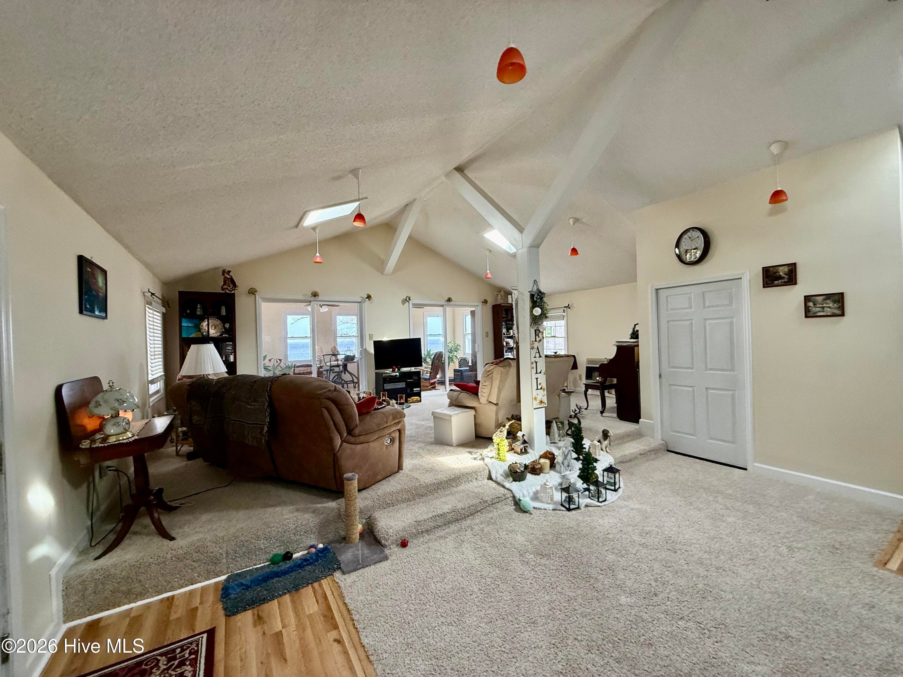 Living room w cargo elevator - 454 Beech Bay Road, Roper, NC 27970