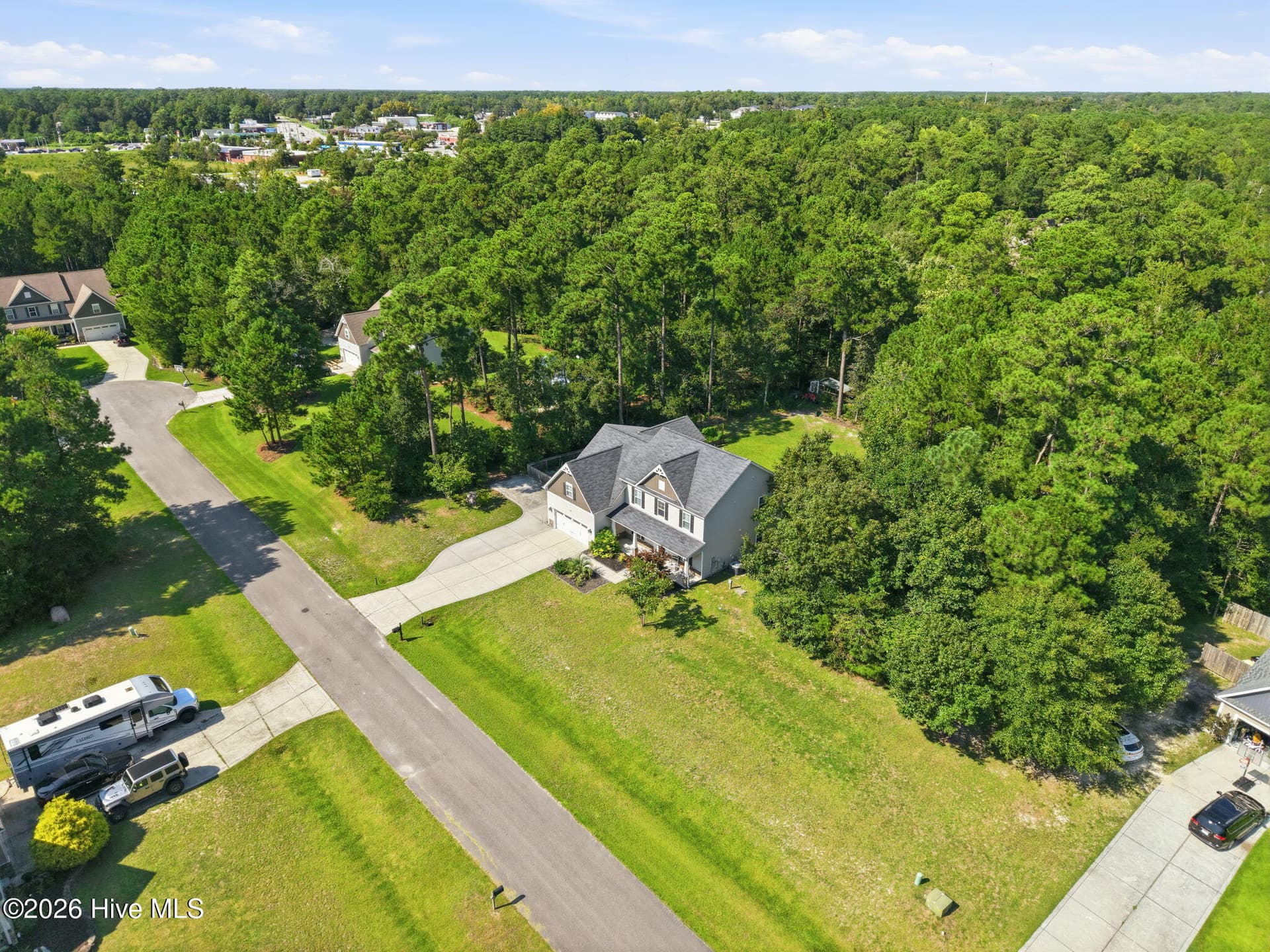 Aerial View of 1.14 Acre Homesite - 108 Katydid Court, Hampstead, NC 28443