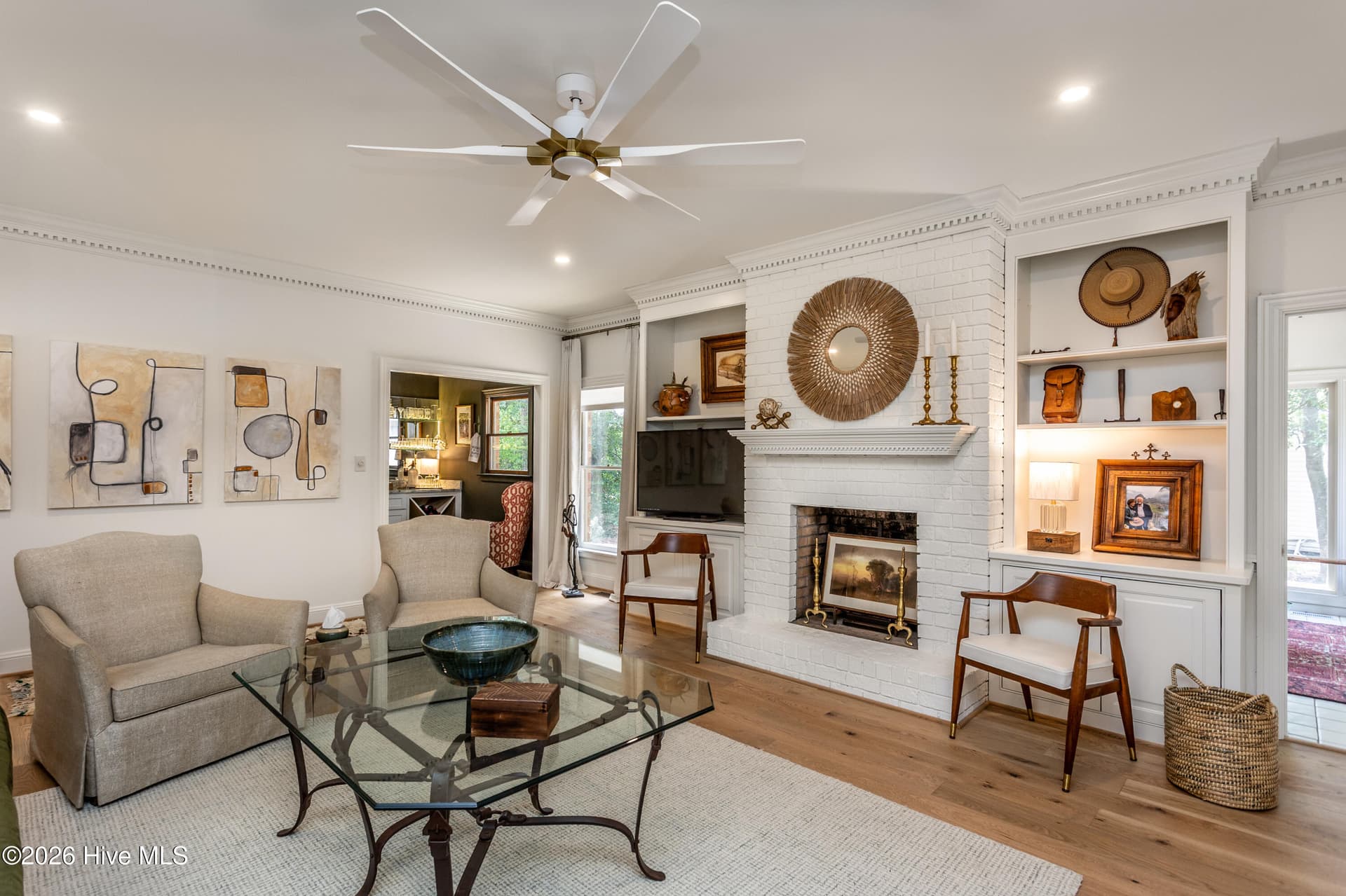 Very spacious family room perfect for entertaining with adjacent bar room, sunroom and kitchen. - 5050 Country Club Drive N, Wilson, NC 27896