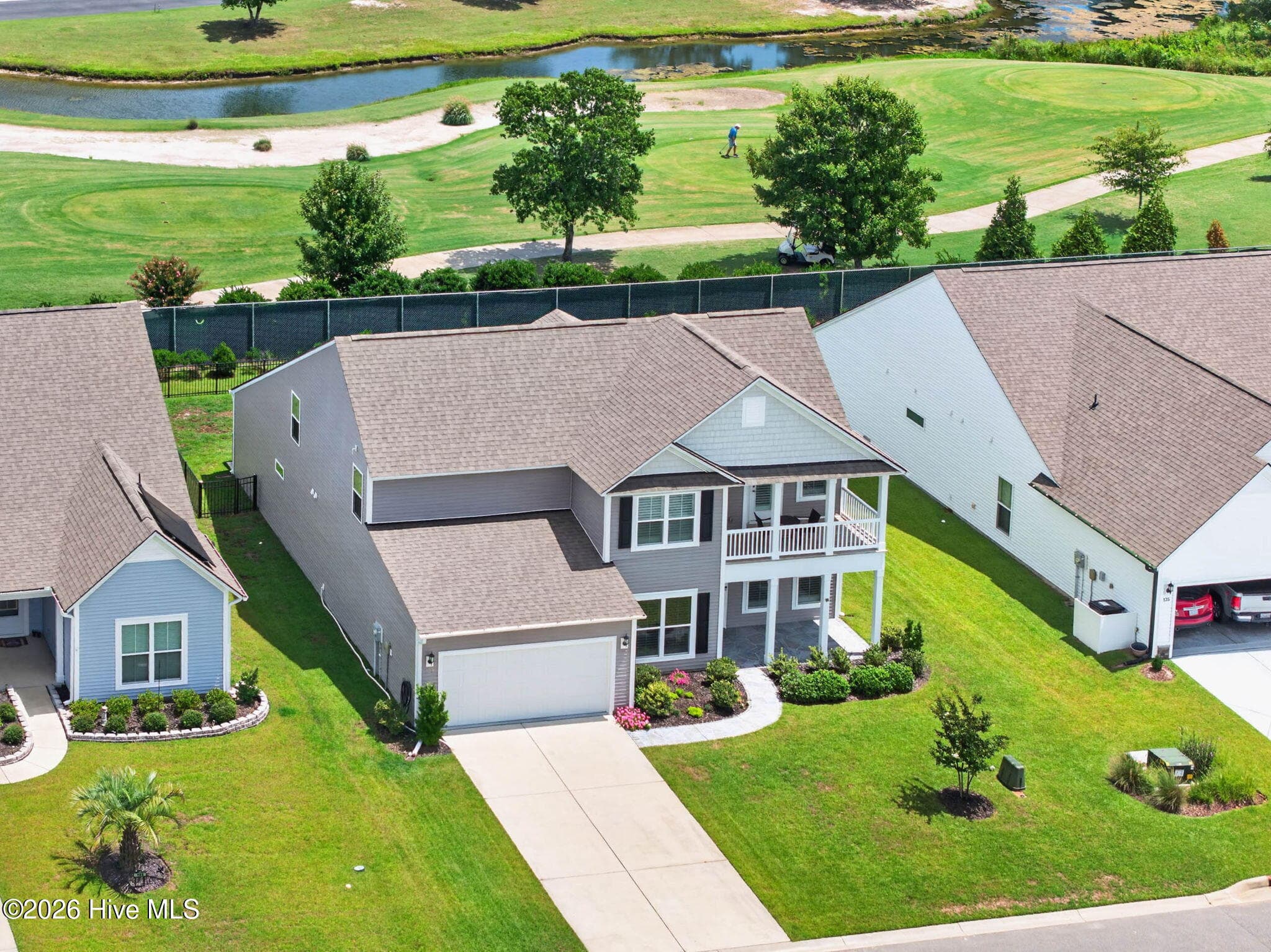 A bird’s-eye view of 139 Eagle Claw Drive highlights the home’s spacious design and desirable Calabash setting. - 139 Eagle Claw Drive, Calabash, NC 28467