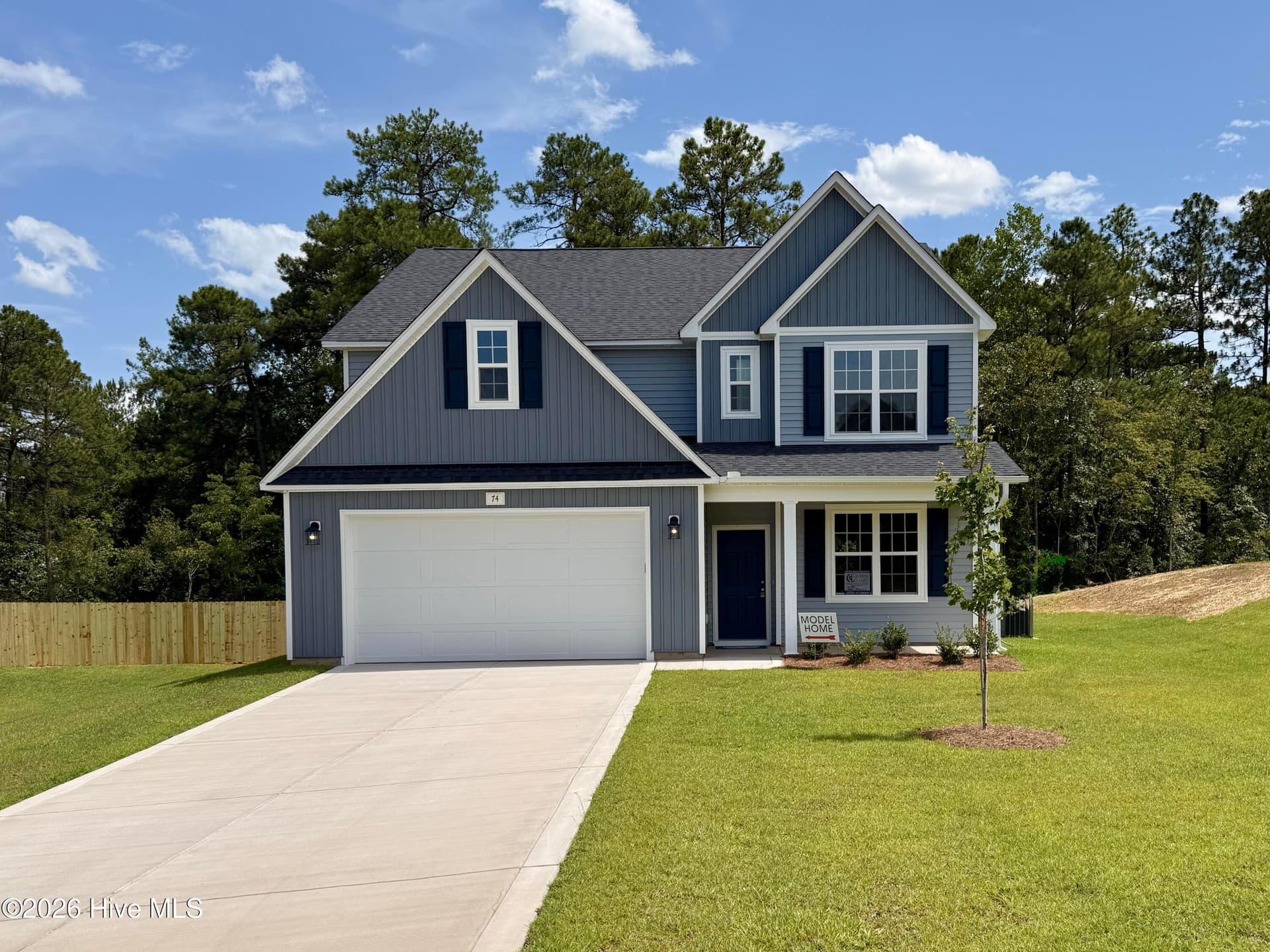 New fence in progress! - 74 Pikewood Court, Lillington, NC 27546