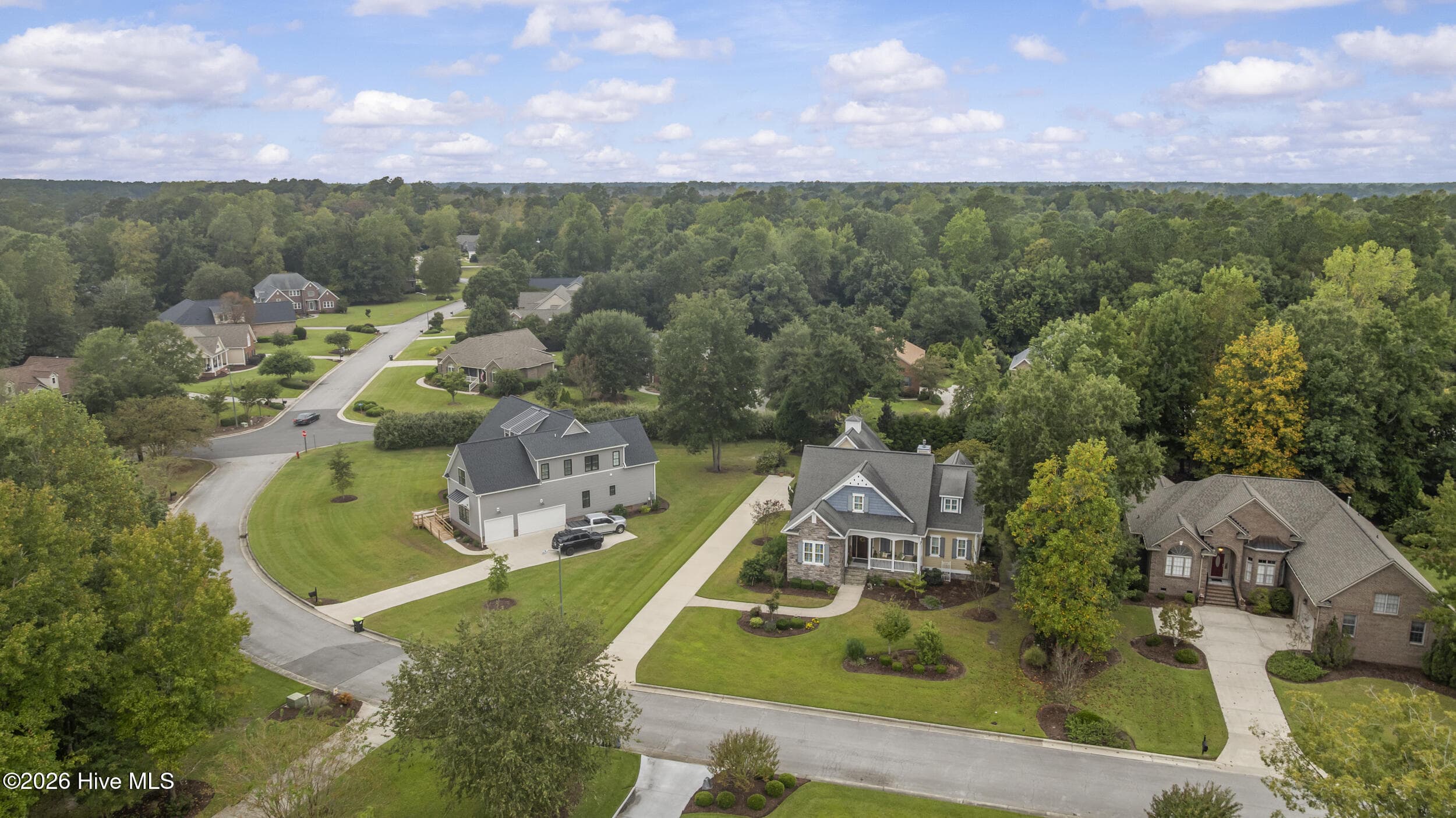 Aerial View - 108 Sursee Court, New Bern, NC 28562
