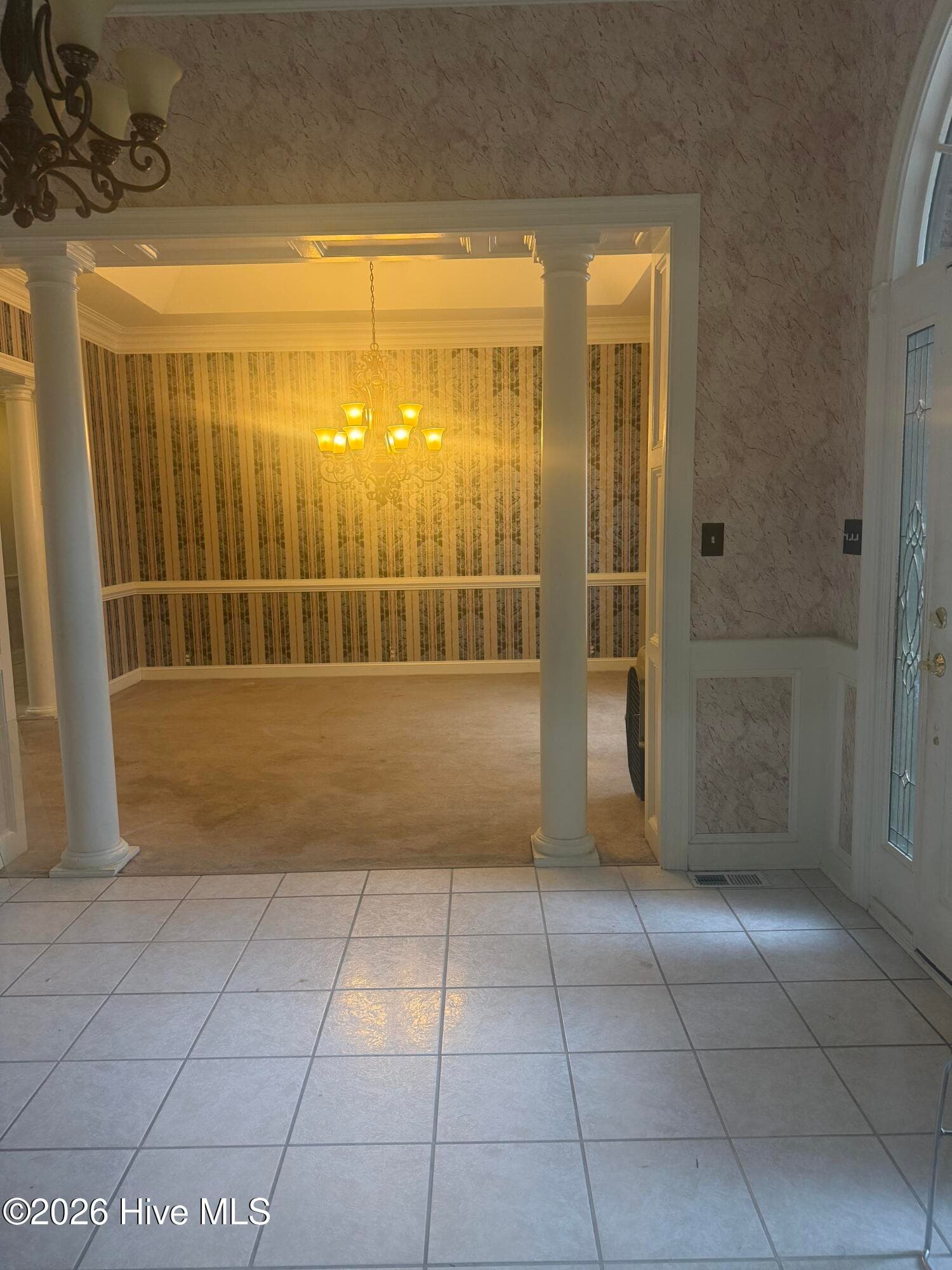 View from office of entry and formal dining room - 307 Taberna Circle, New Bern, NC 28562