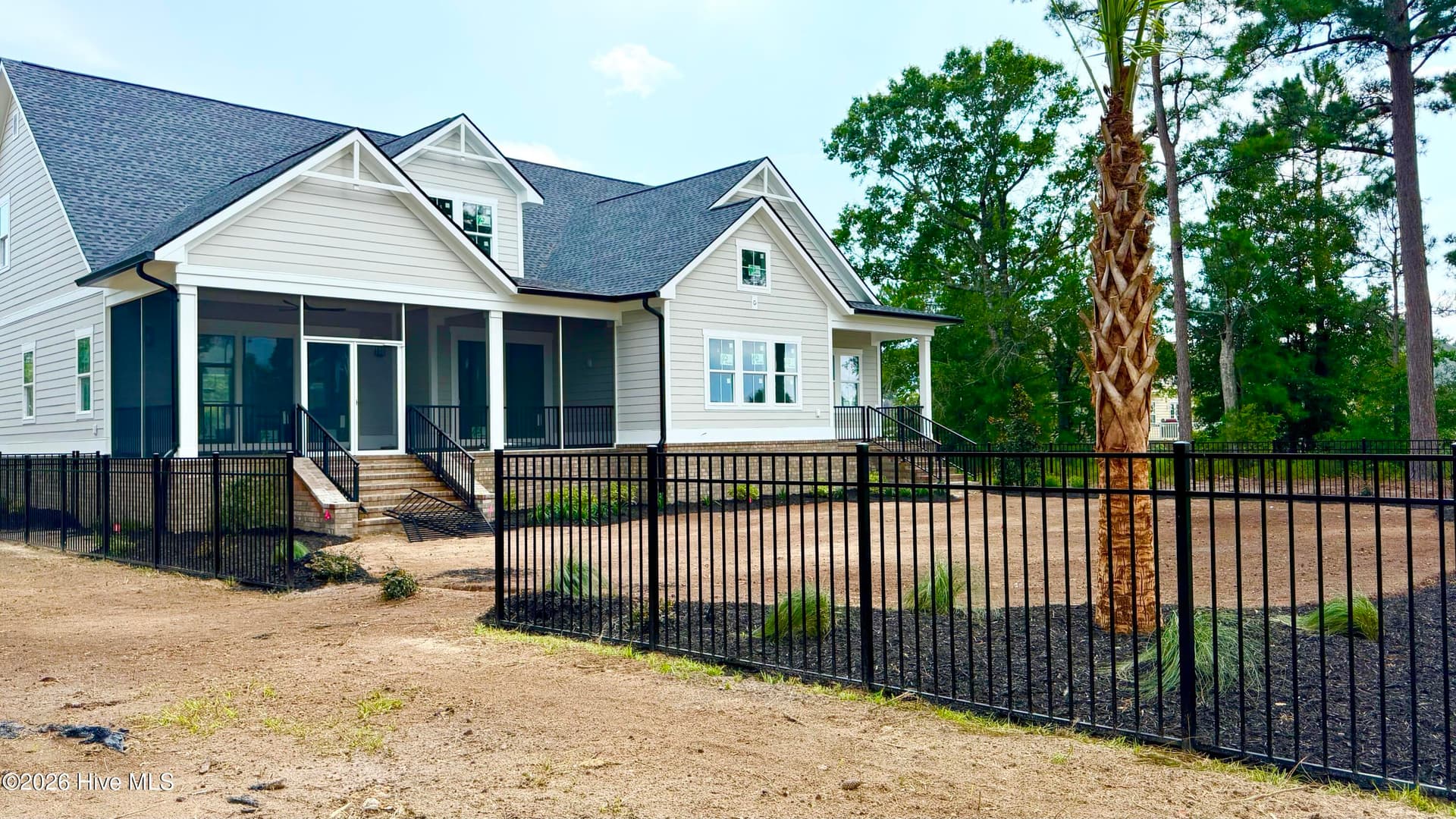 Rear fenced yard, under construction. - 550 Glenburnie Street NW, Calabash, NC 28467