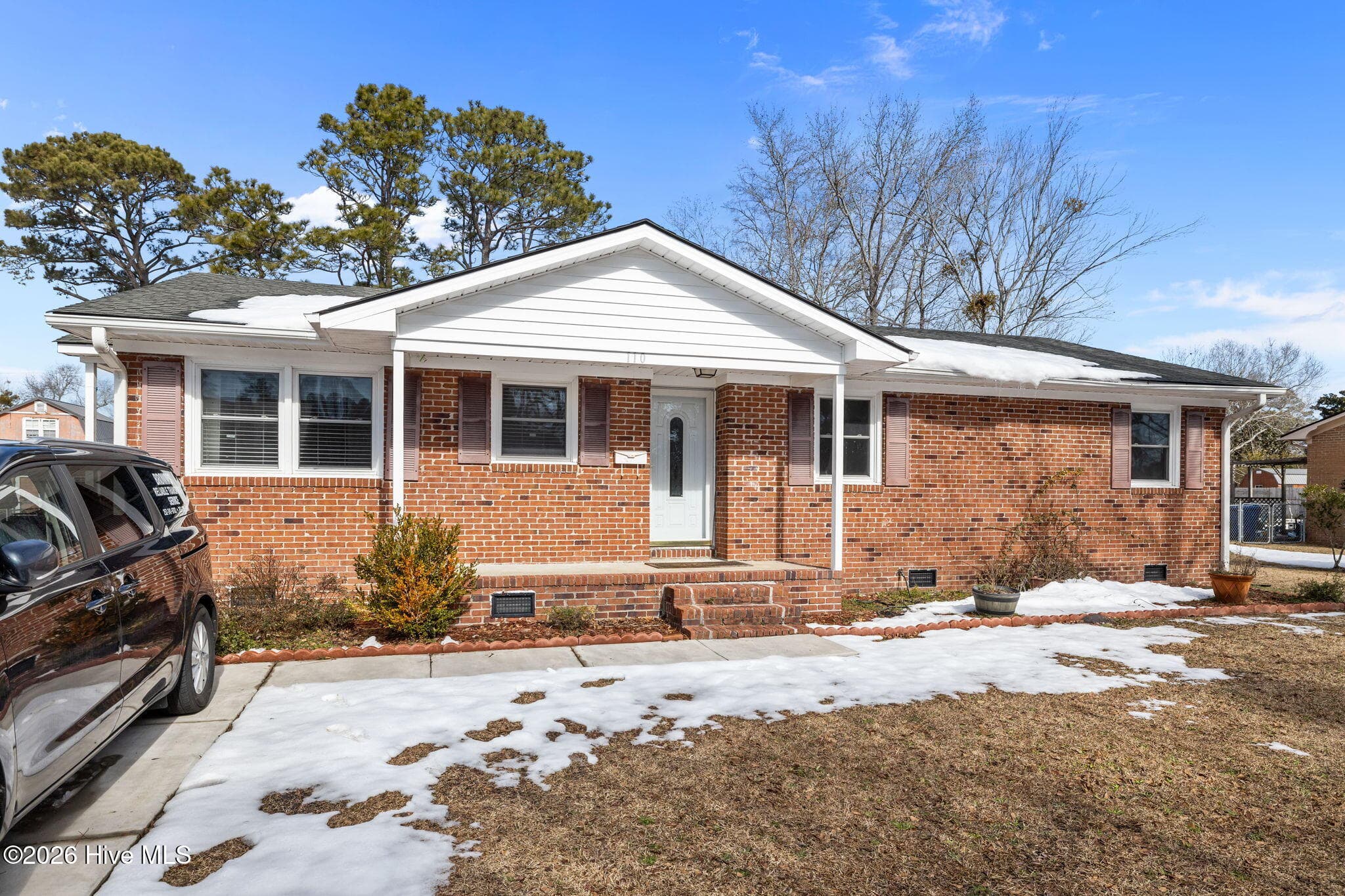Front View with snow! - 110 Speight Street, Havelock, NC 28532