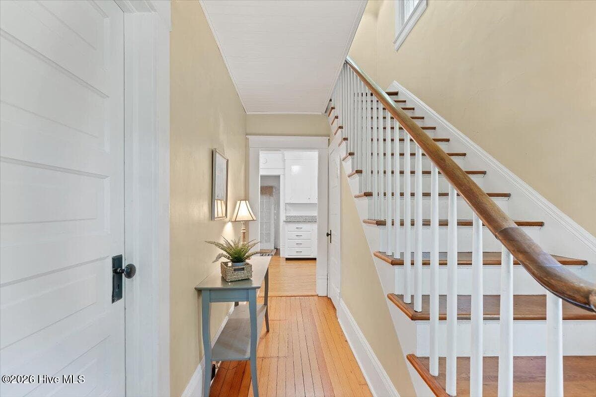 Entryway leads down to kitchen - 160 N Ridge Street, Southern Pines, NC 28387