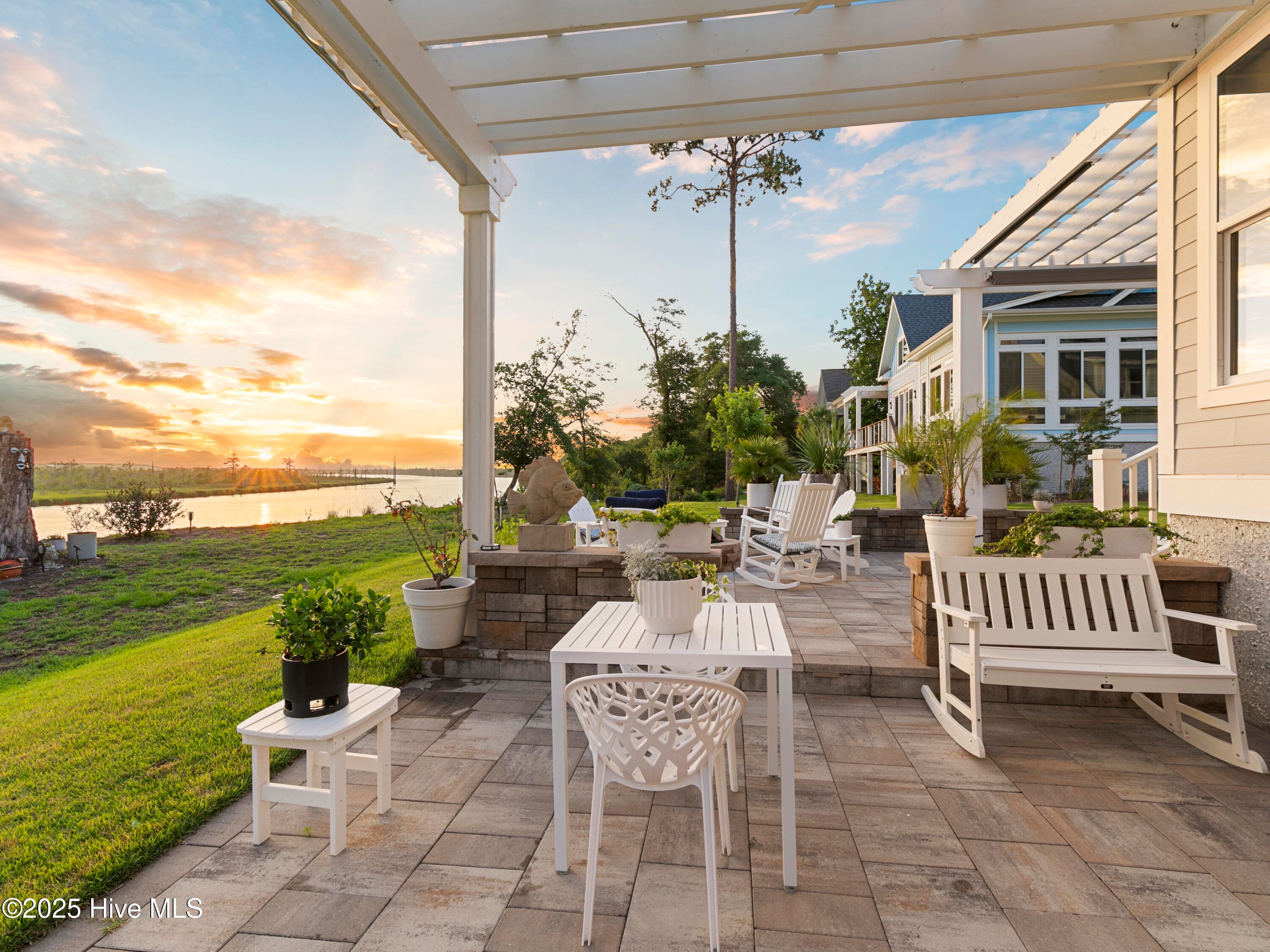 Stunning sunsets on back patio - 3623 White Cliffs Drive, Castle Hayne, NC 28429