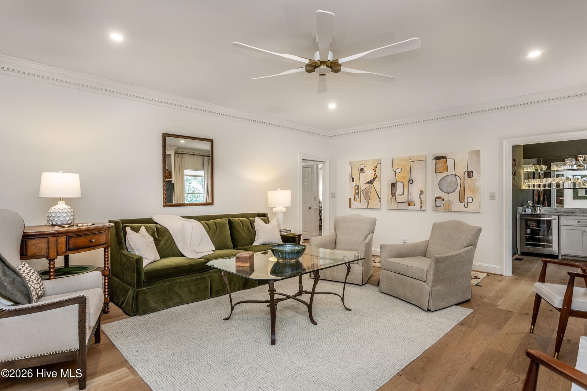 Very spacious family room perfect for entertaining with adjacent bar room, sunroom and kitchen. - 5050 Country Club Drive N, Wilson, NC 27896