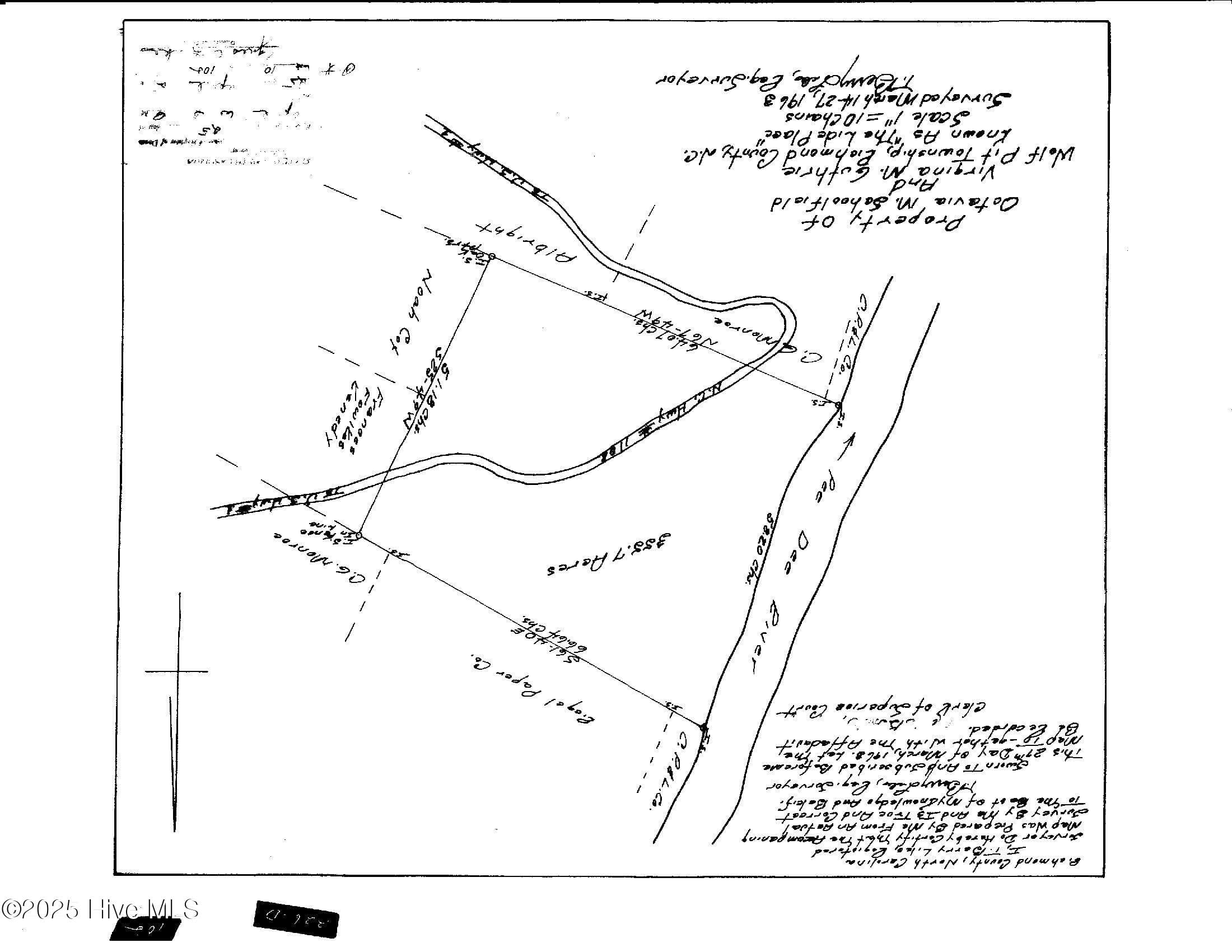 plat of property - 355.7 Horseshoe Road, Rockingham, NC 28379