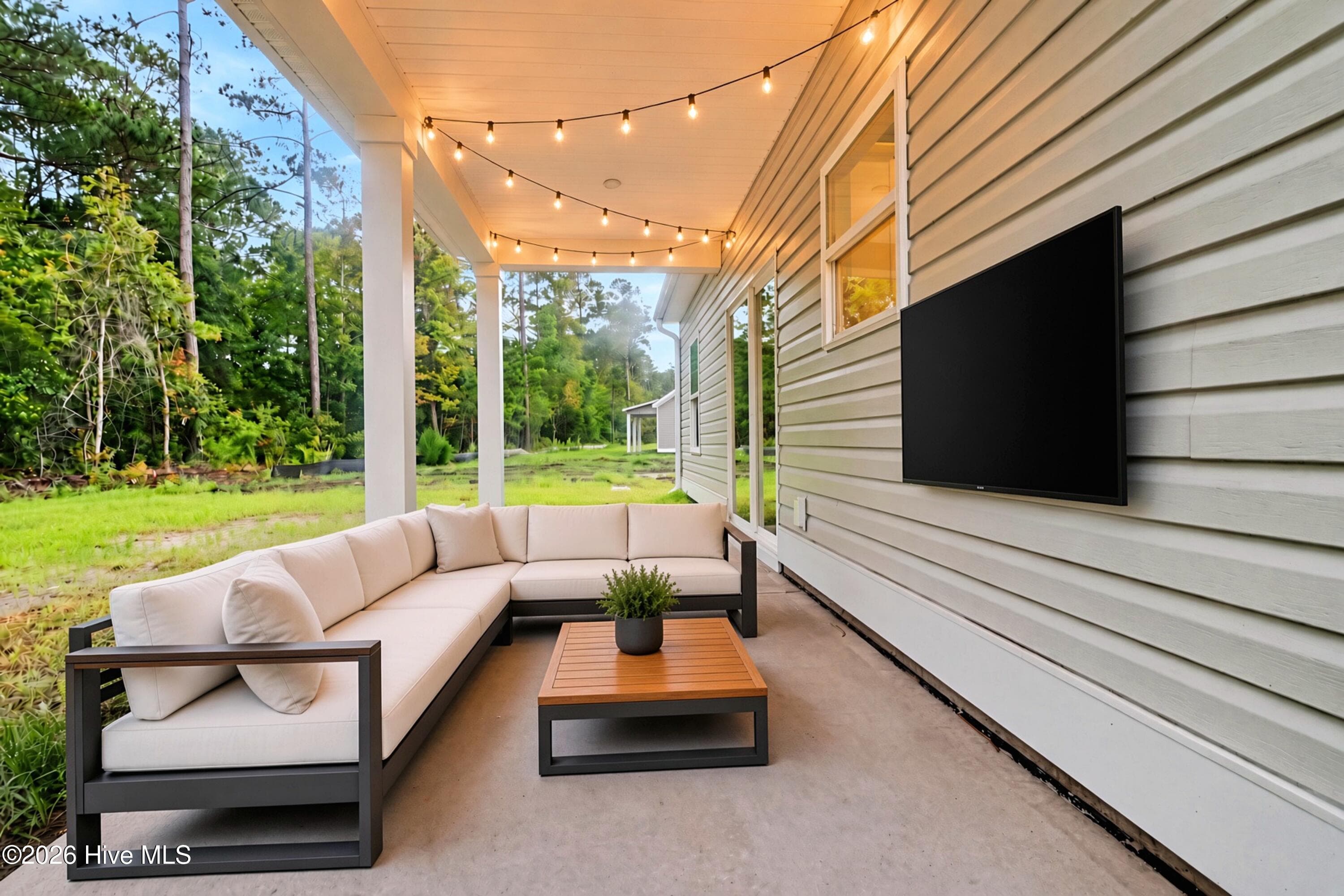AI Staged Rear Patio. - 2111 Cregan Cove SW (Lot 19), Ocean Isle Beach, NC 28469