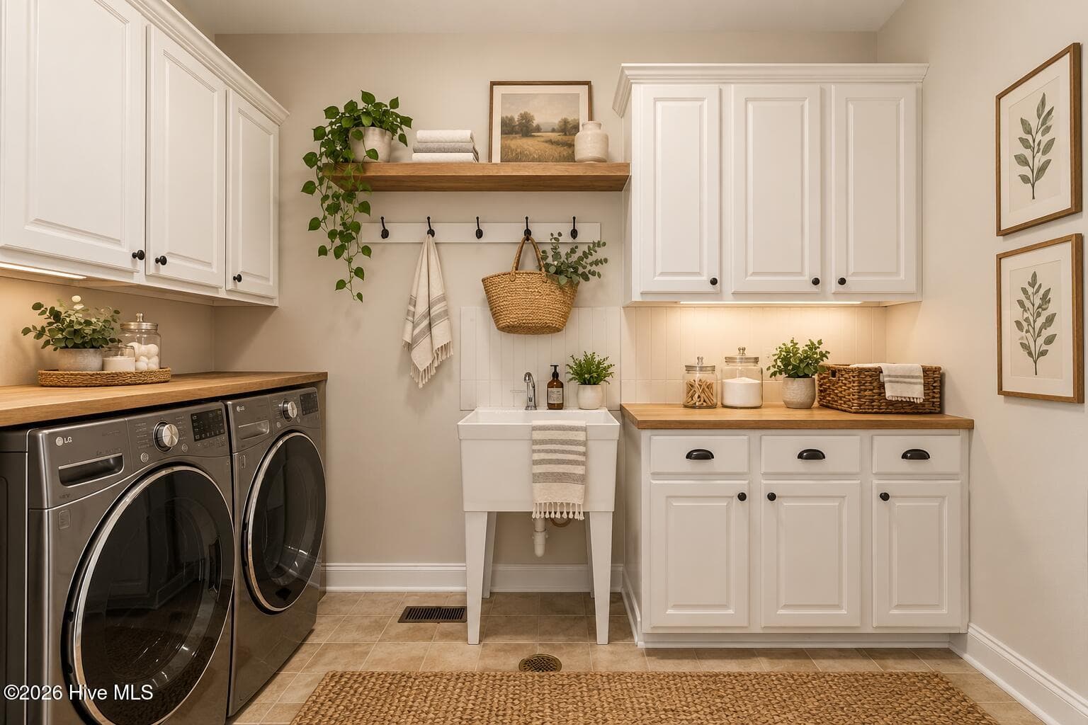 Add some wood touches and decor to your laundry room - 1380 Oak Grove Road, Trenton, NC 28585