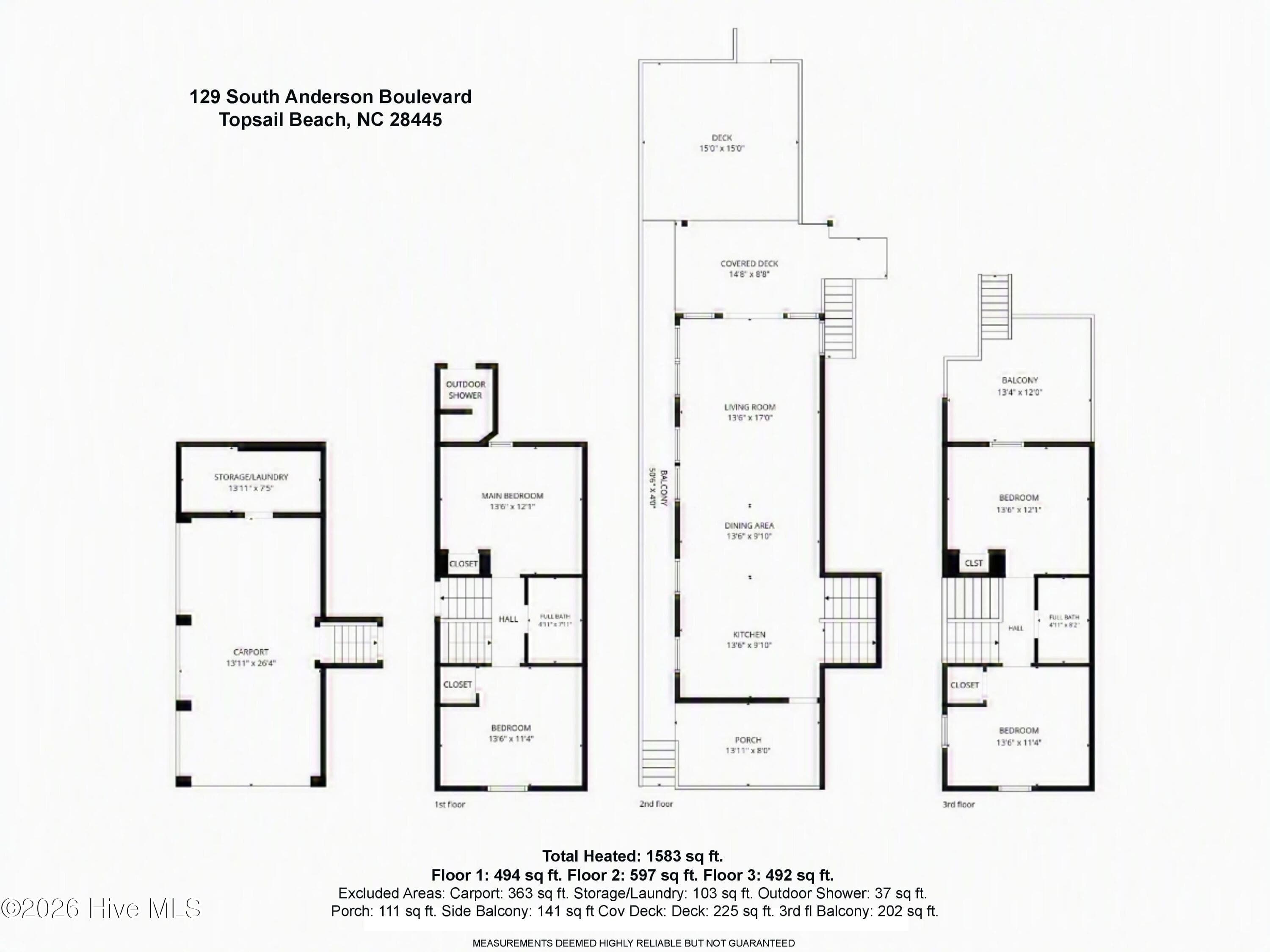 Condominium at 129 S Anderson Boulevard A, Topsail Beach, NC 28445, photo 57 of 74