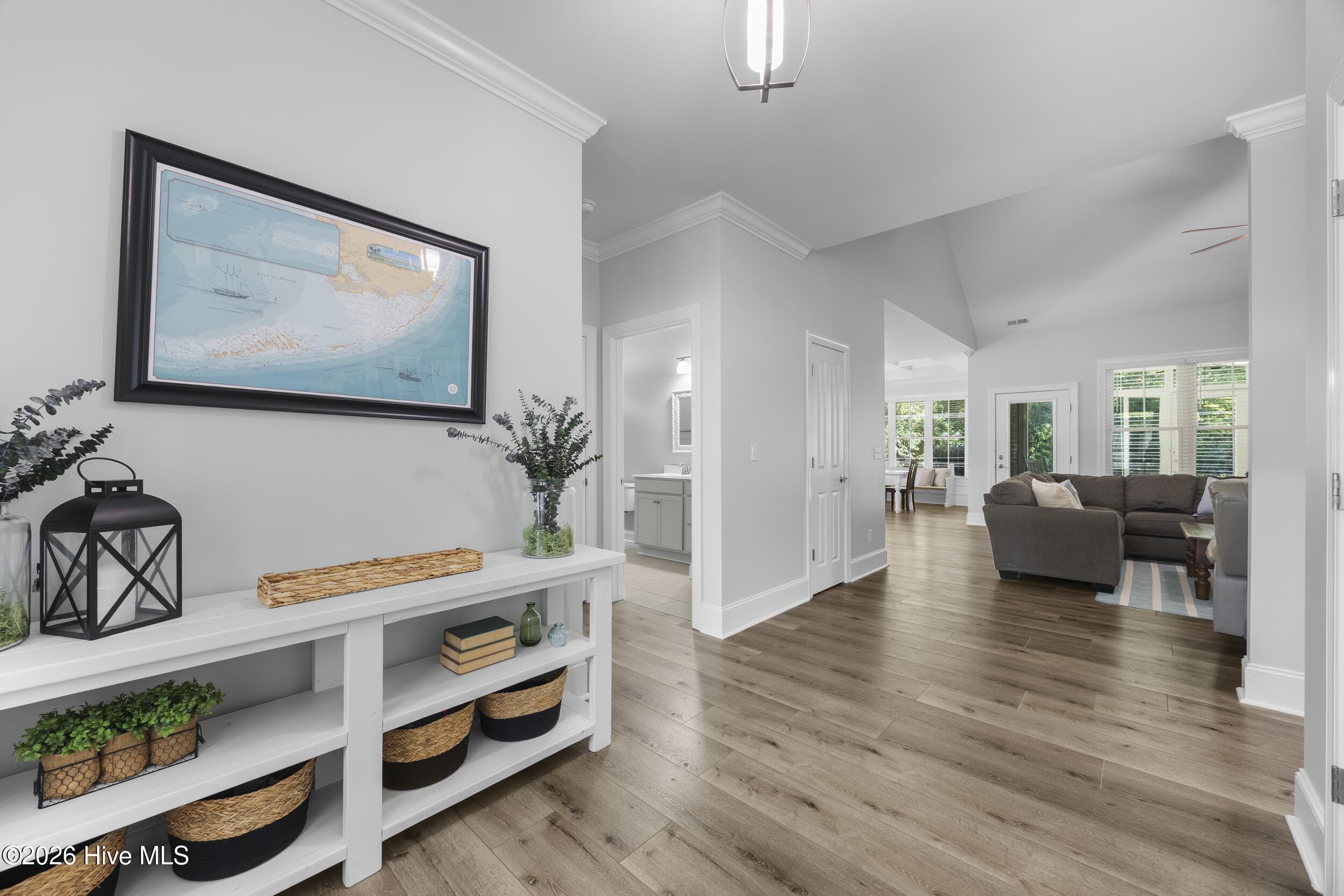 Foyer to bedroom and living/ktichen - 323 Crown Pointe Drive, Hampstead, NC 28443