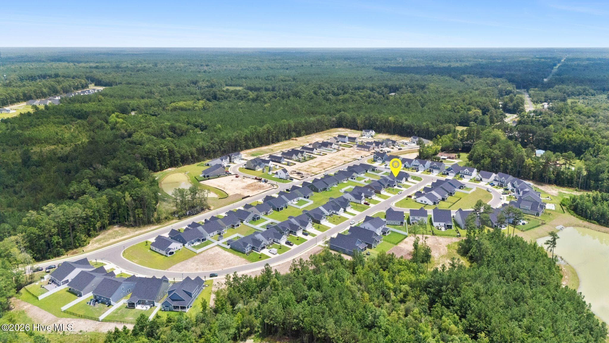 MIDDLE CREEK VILLAGE - approximate location of house marked with yellow pin - 967 Rindlewood Trail NE, Bolivia, NC 28422